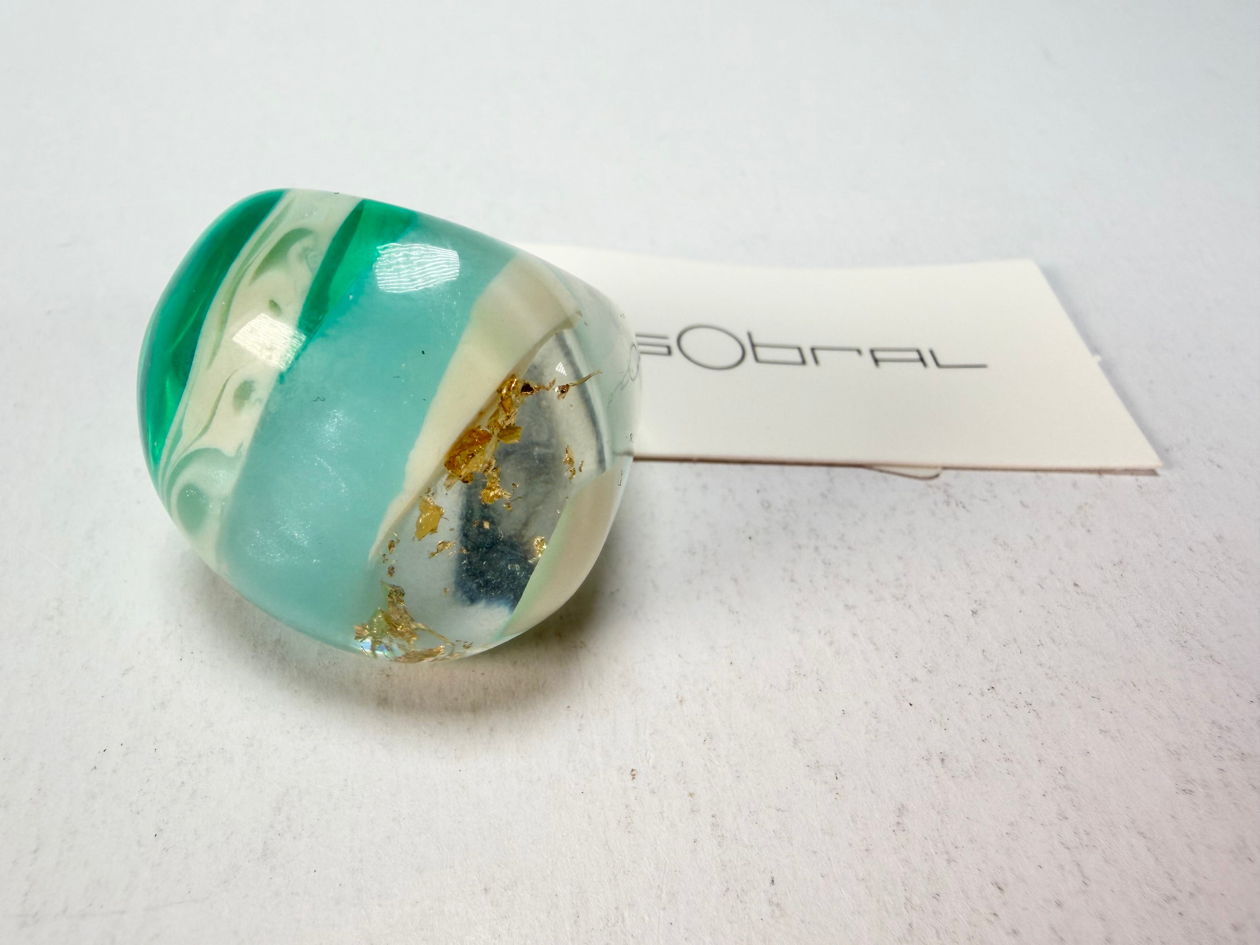 Sobral - Planets "Saturno" Neptune Resin Ring ( 005457 ) - Size UK Q / US 8
