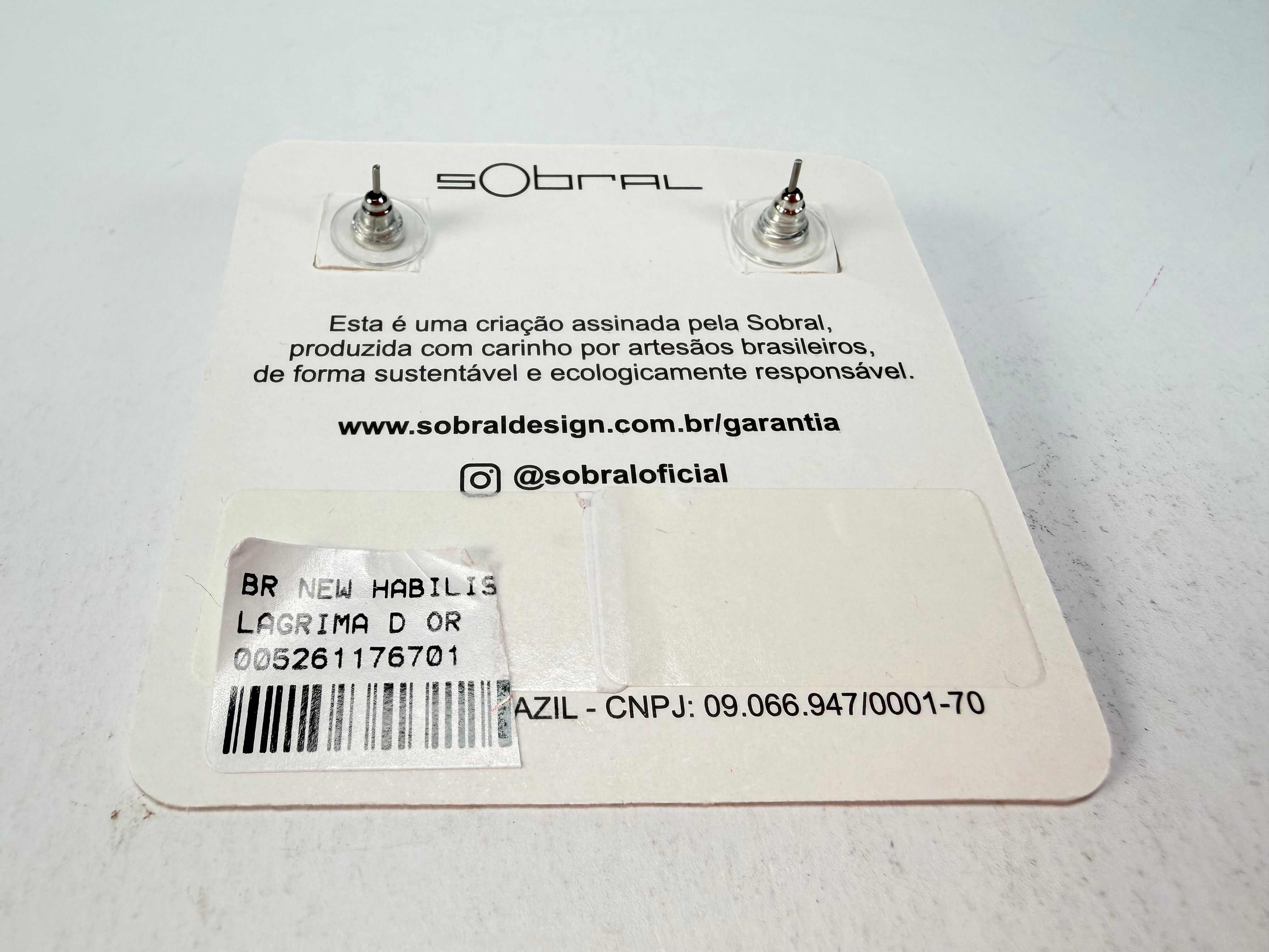 Sobral -  Lágrima D'or "New Habilis" Pollock Resin Earrings ( 005261 )