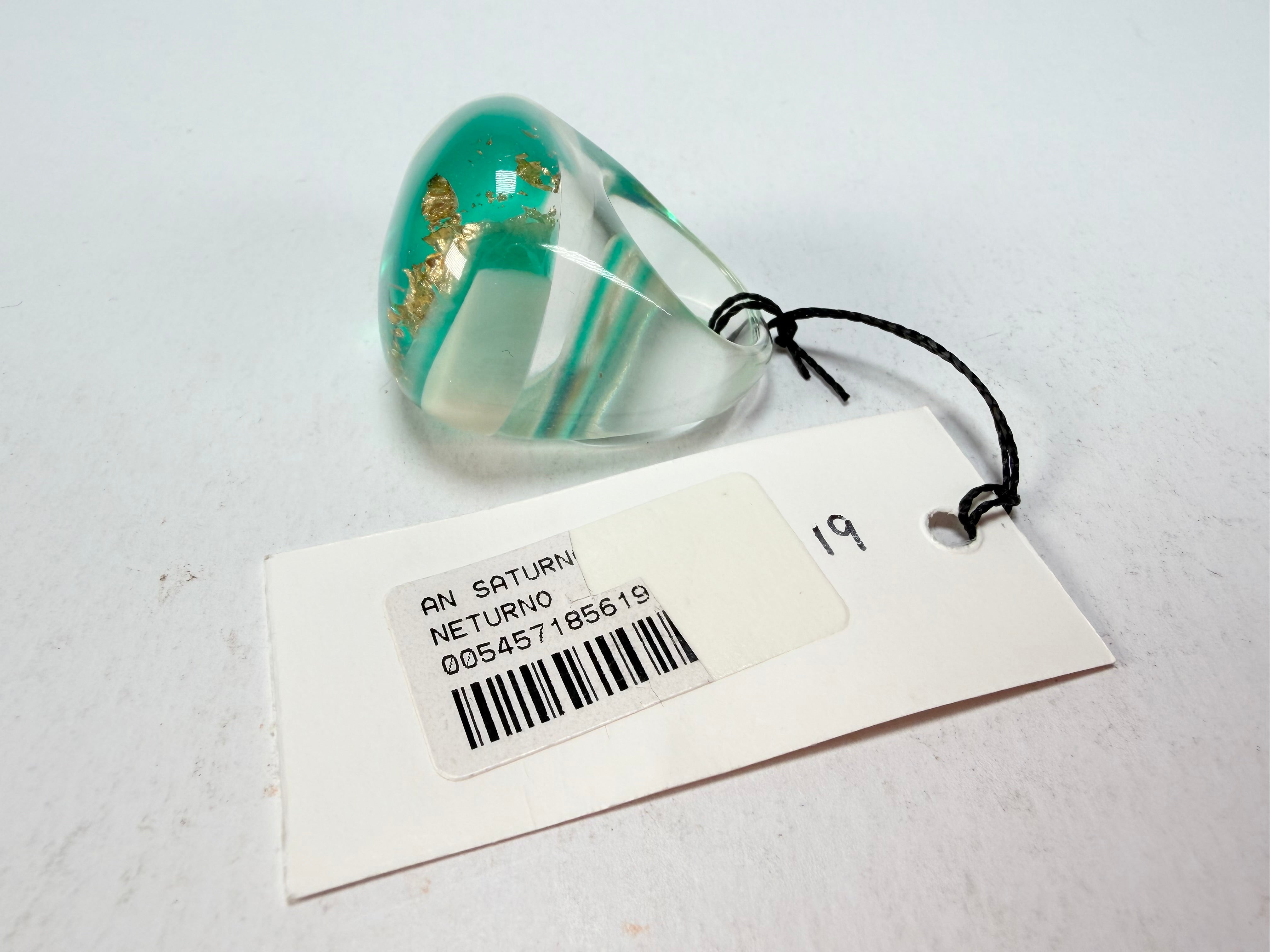 Sobral - Planets "Saturno" Neptune Resin Ring ( 005457 ) - Size UK T / US 9.5