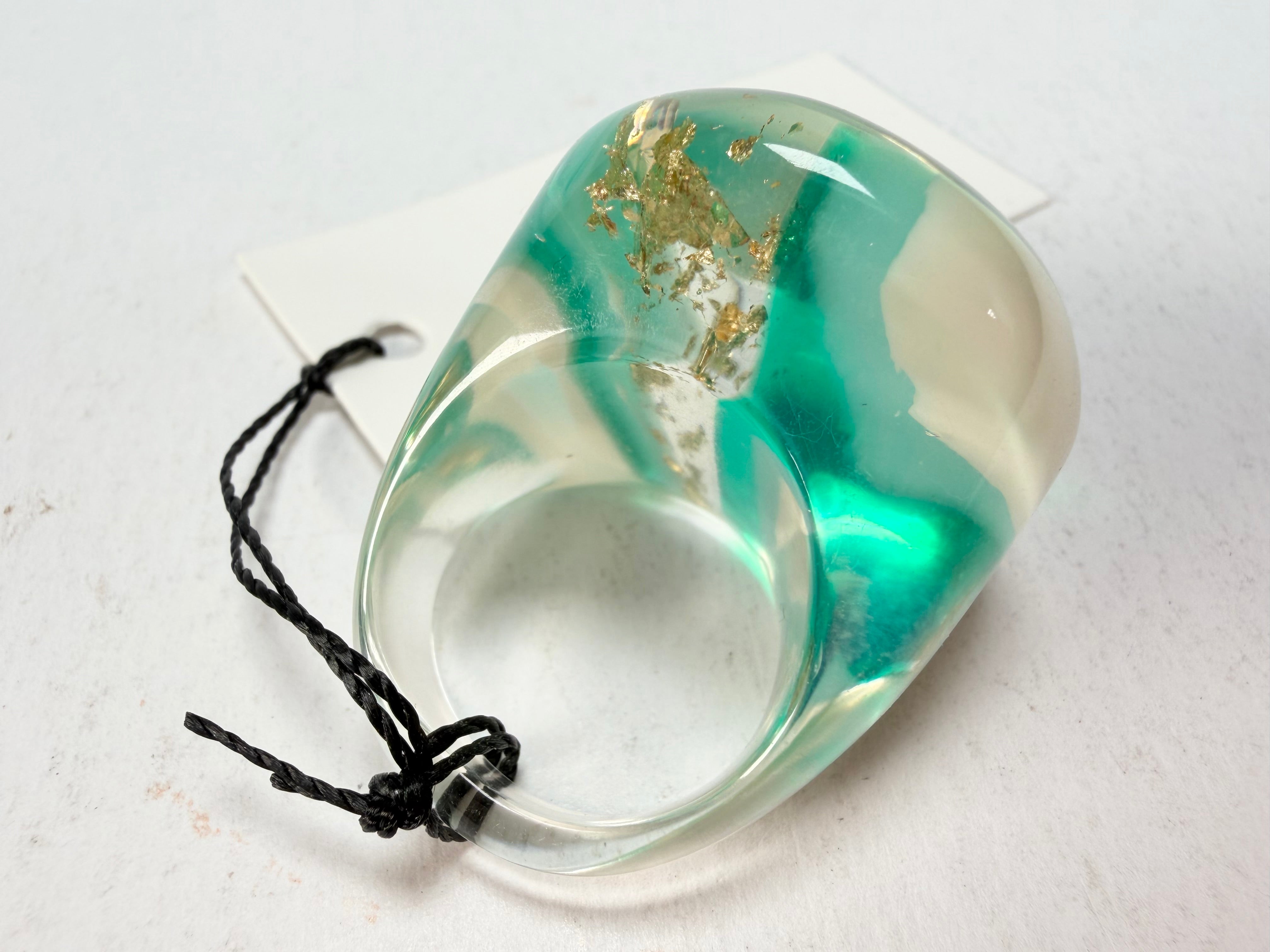 Sobral - Planets "Saturno" Neptune Resin Ring ( 005457 ) - Size UK T / US 9.5