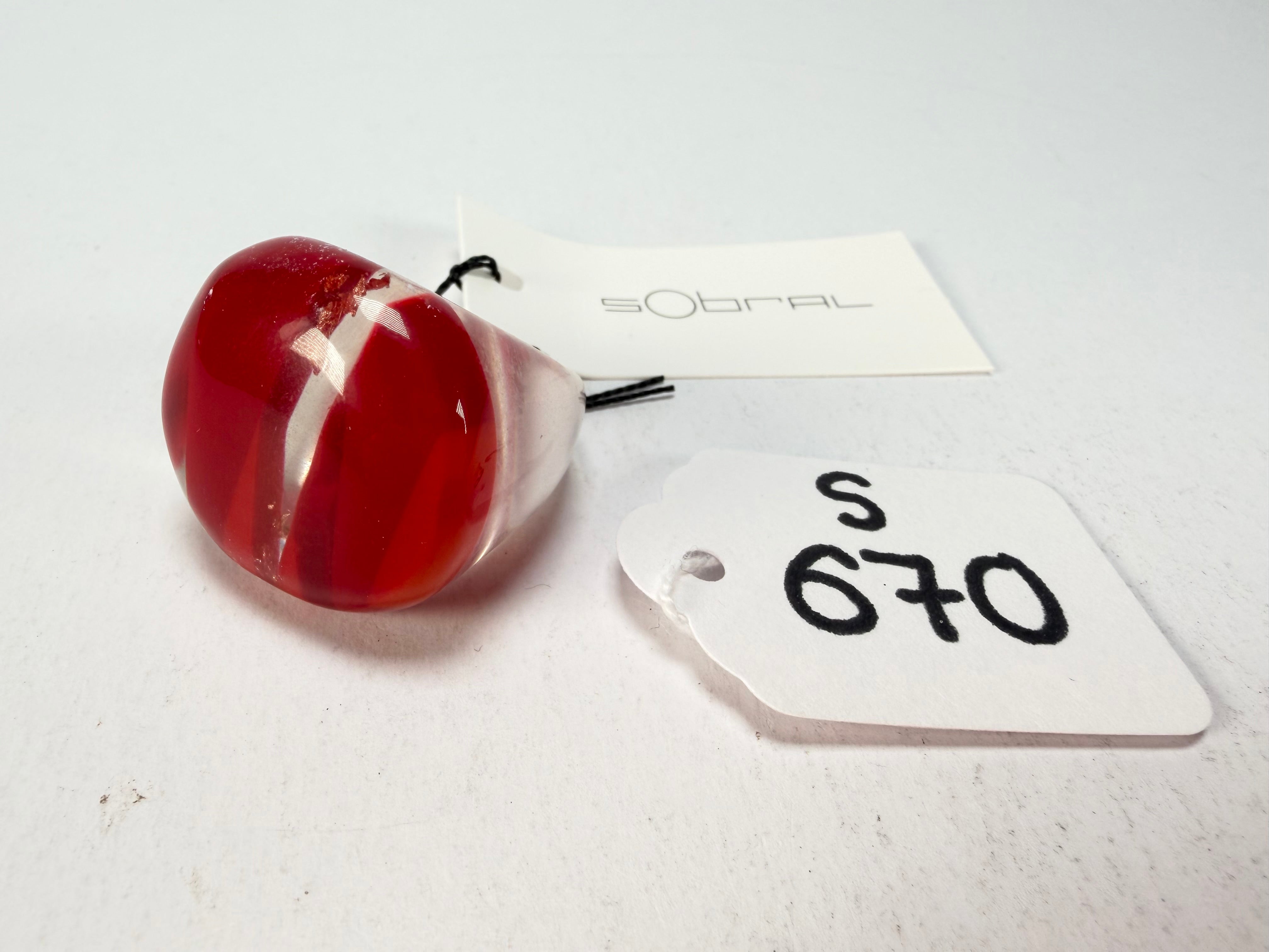 Sobral - Planets "Saturno" Marte Resin Ring ( 005457 ) - Size UK Q / US 8