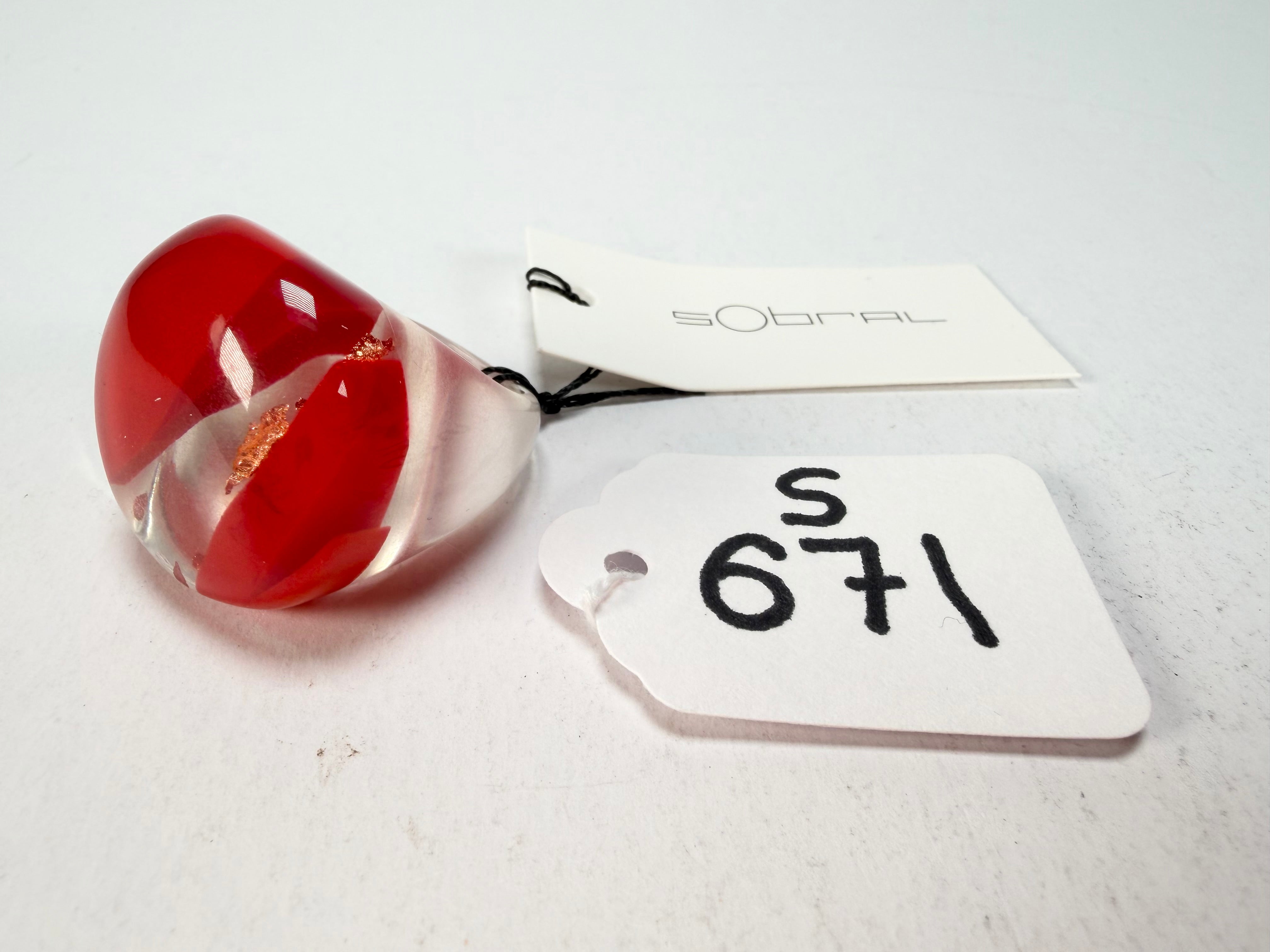 Sobral - Planets "Saturno" Marte Resin Ring ( 005457 ) - Size UK U / US 10