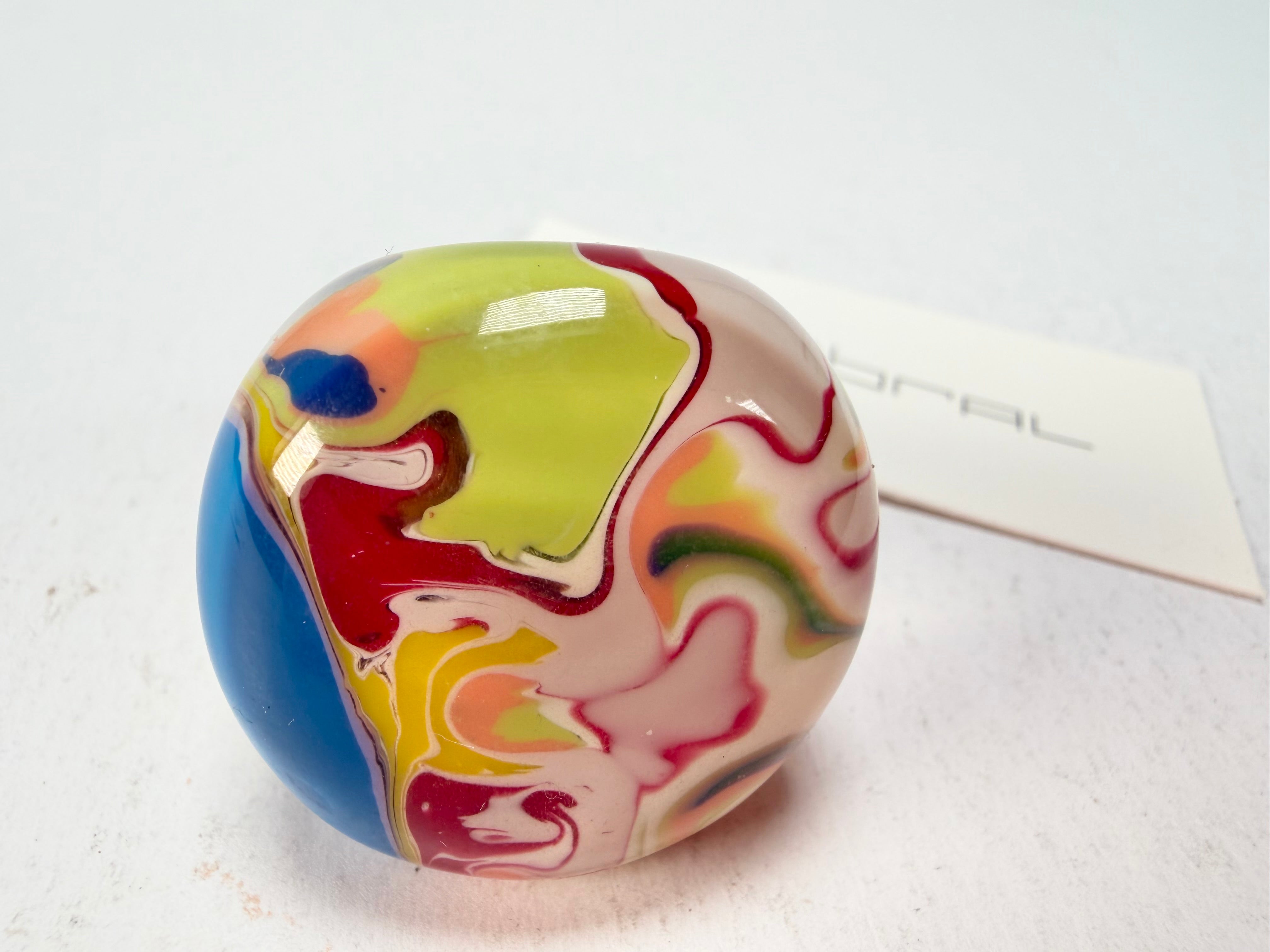Sobral - Planets "Saturno" Pollock Resin Ring ( 005457 ) - Size UK S / US 9