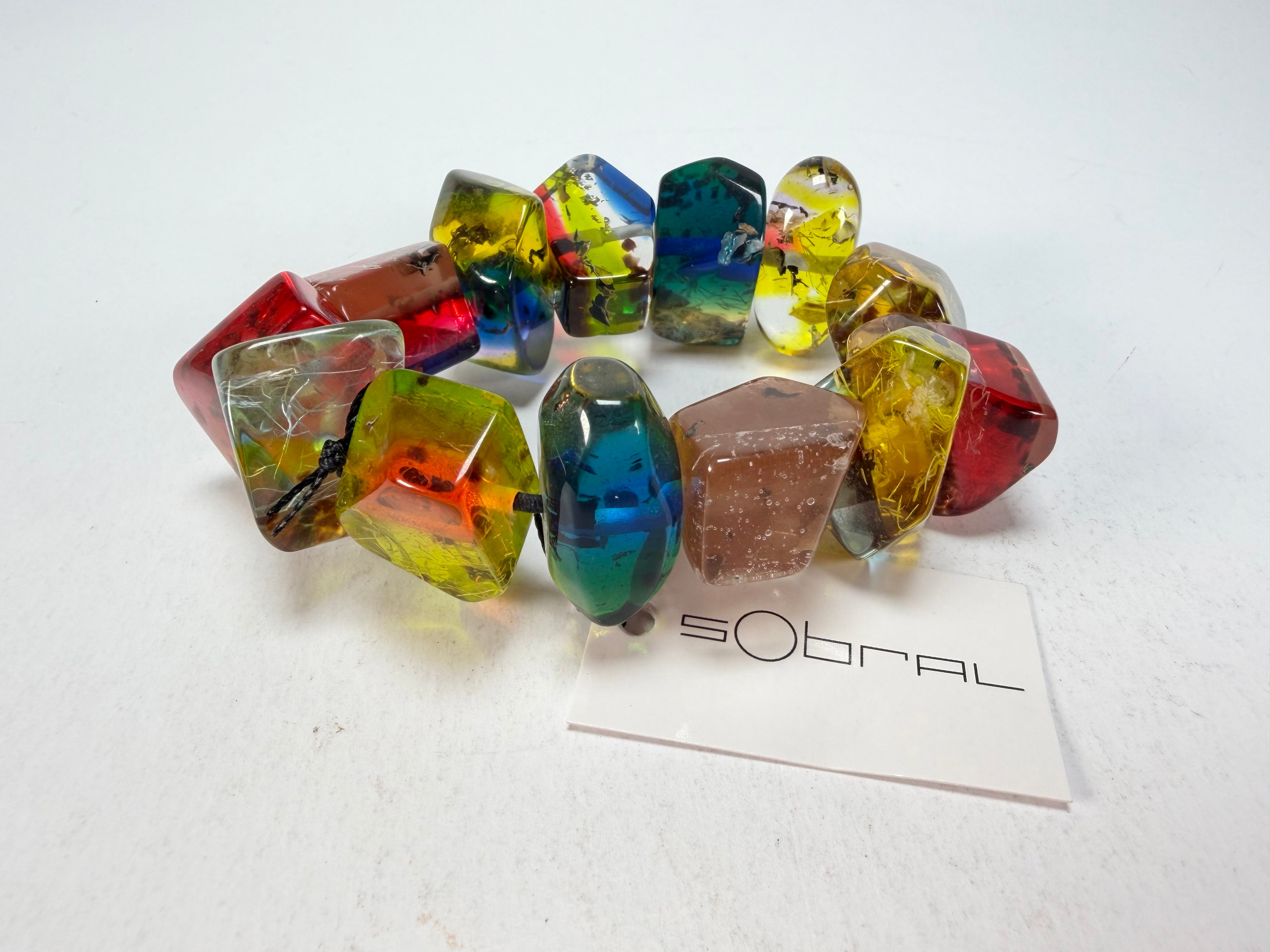 Sobral - Sobralita "Indian-ita" Studio Creation Elasticated Resin Bracelet ( 000000 )