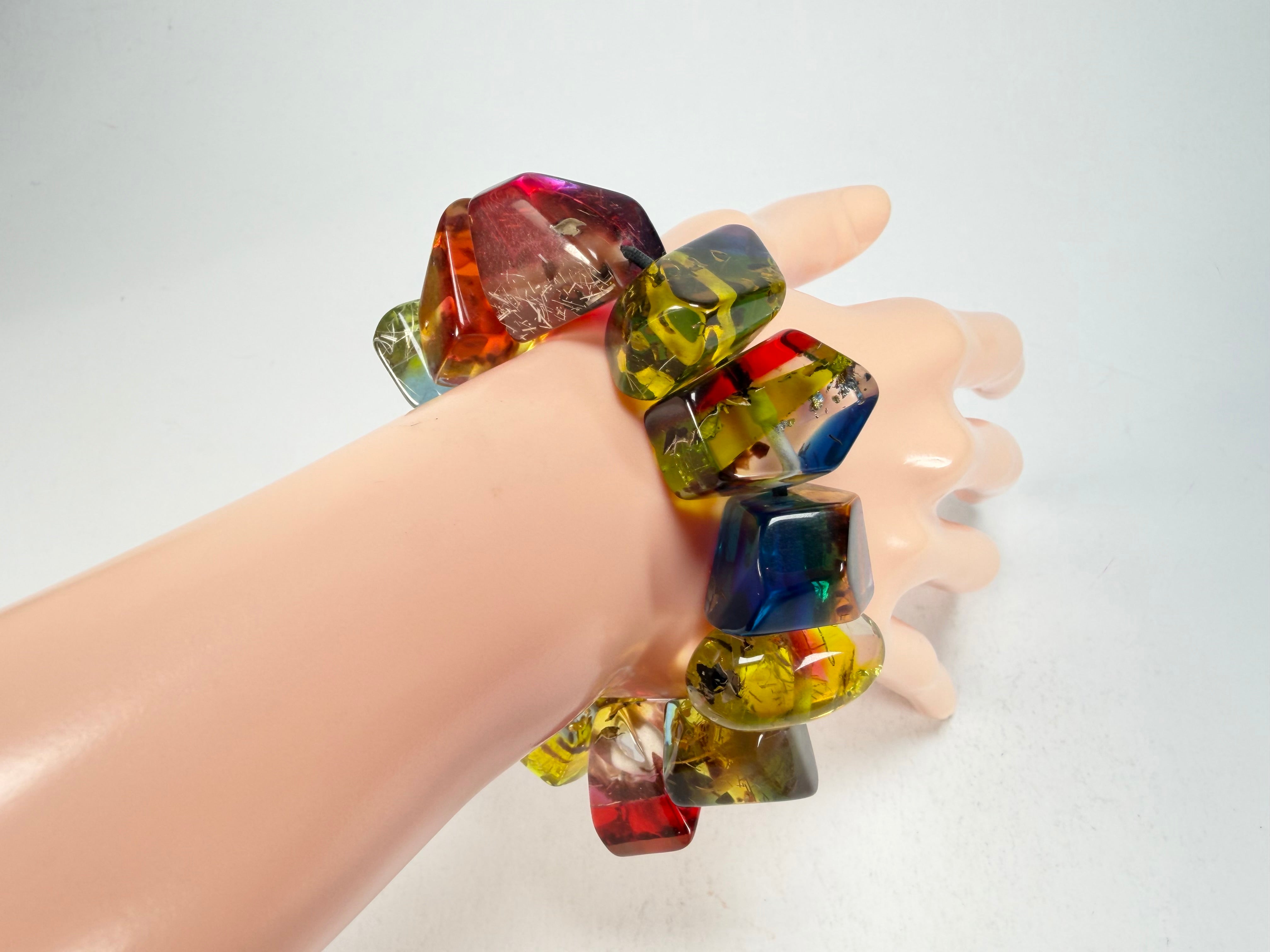 Sobral - Sobralita "Indian-ita" Studio Creation Elasticated Resin Bracelet ( 000000 )