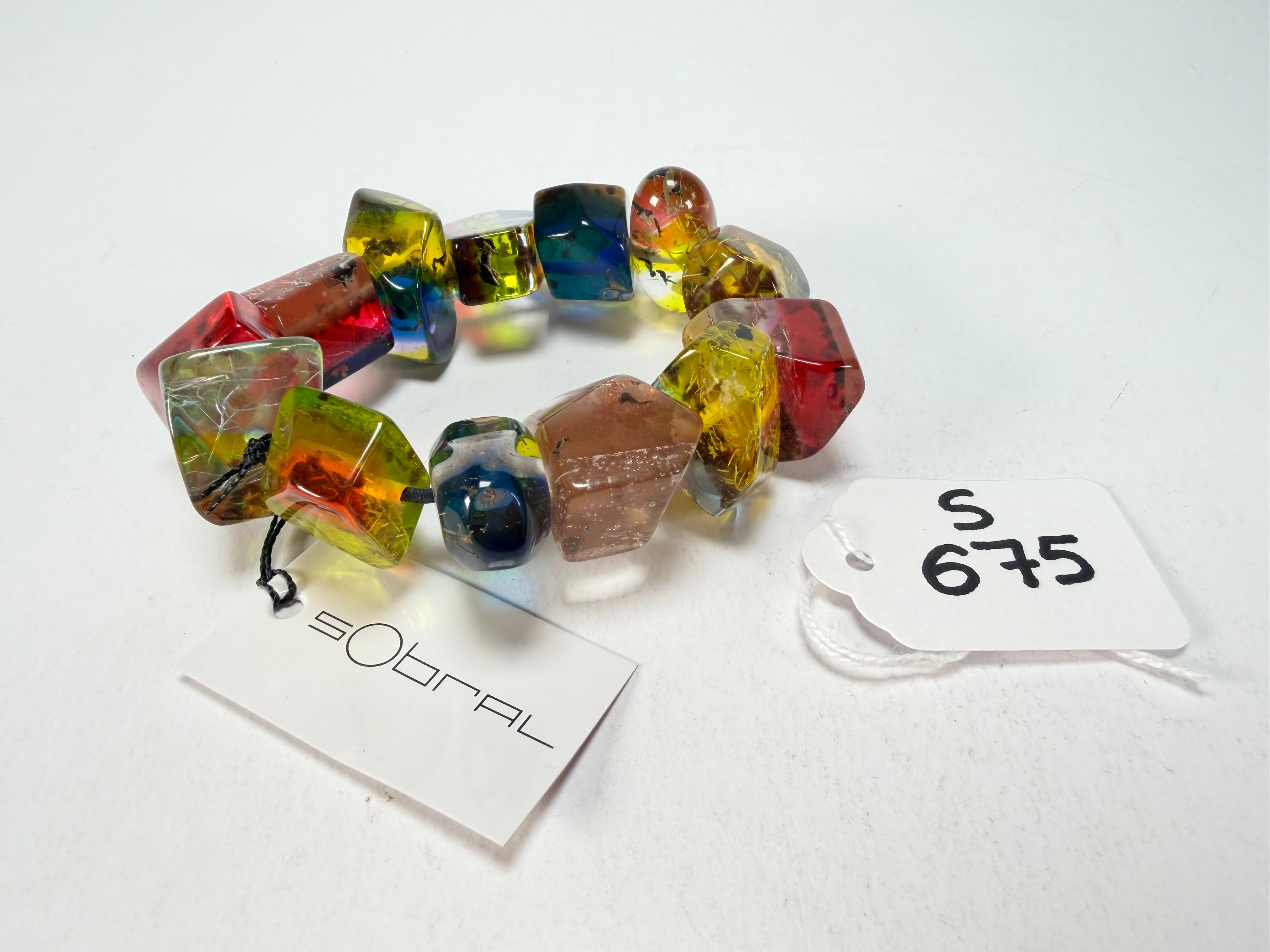 Sobral - Sobralita "Indian-ita" Studio Creation Elasticated Resin Bracelet ( 000000 )