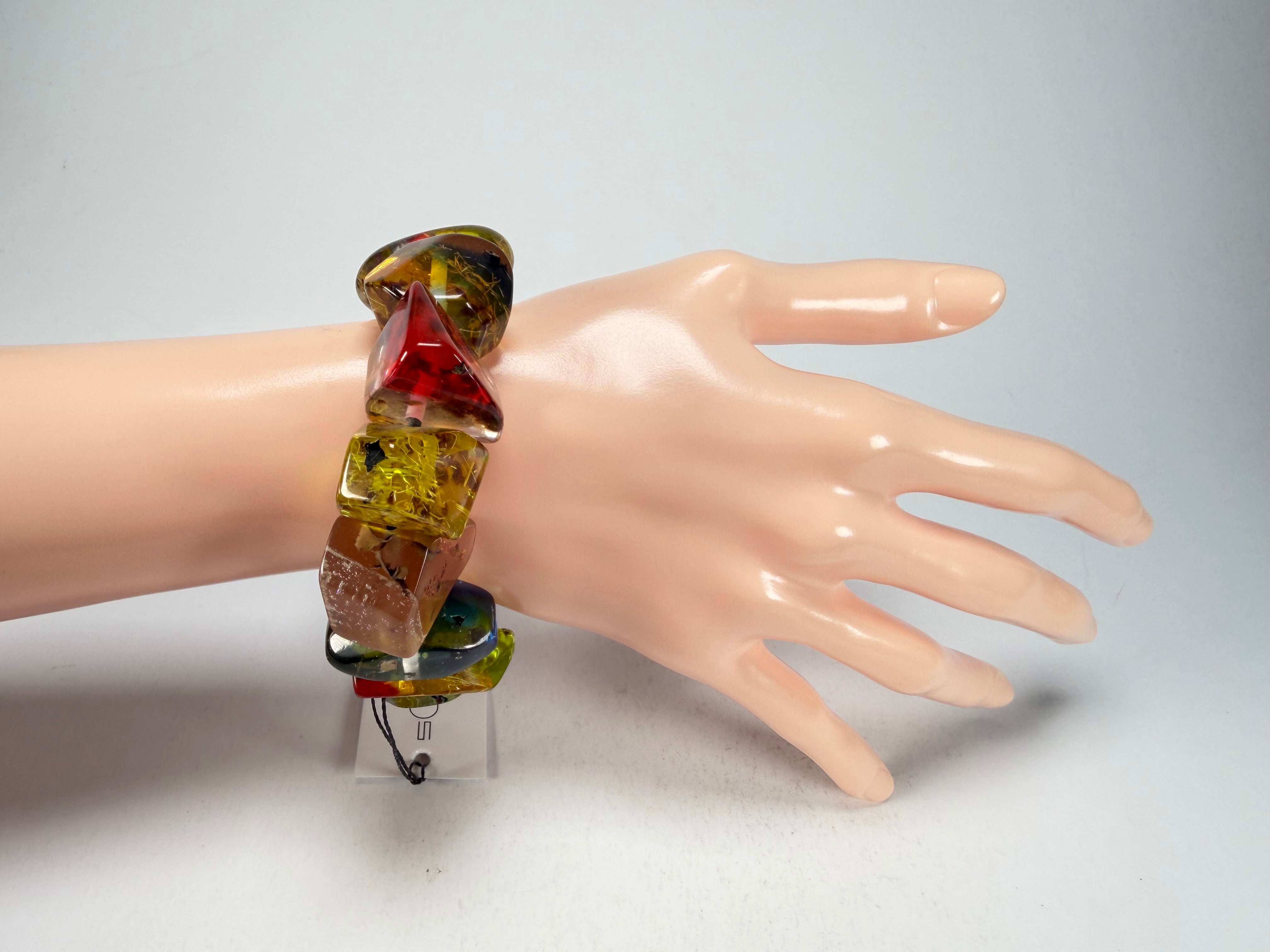 Sobral - Sobralita "Indian-ita" Studio Creation Elasticated Resin Bracelet ( 000000 )