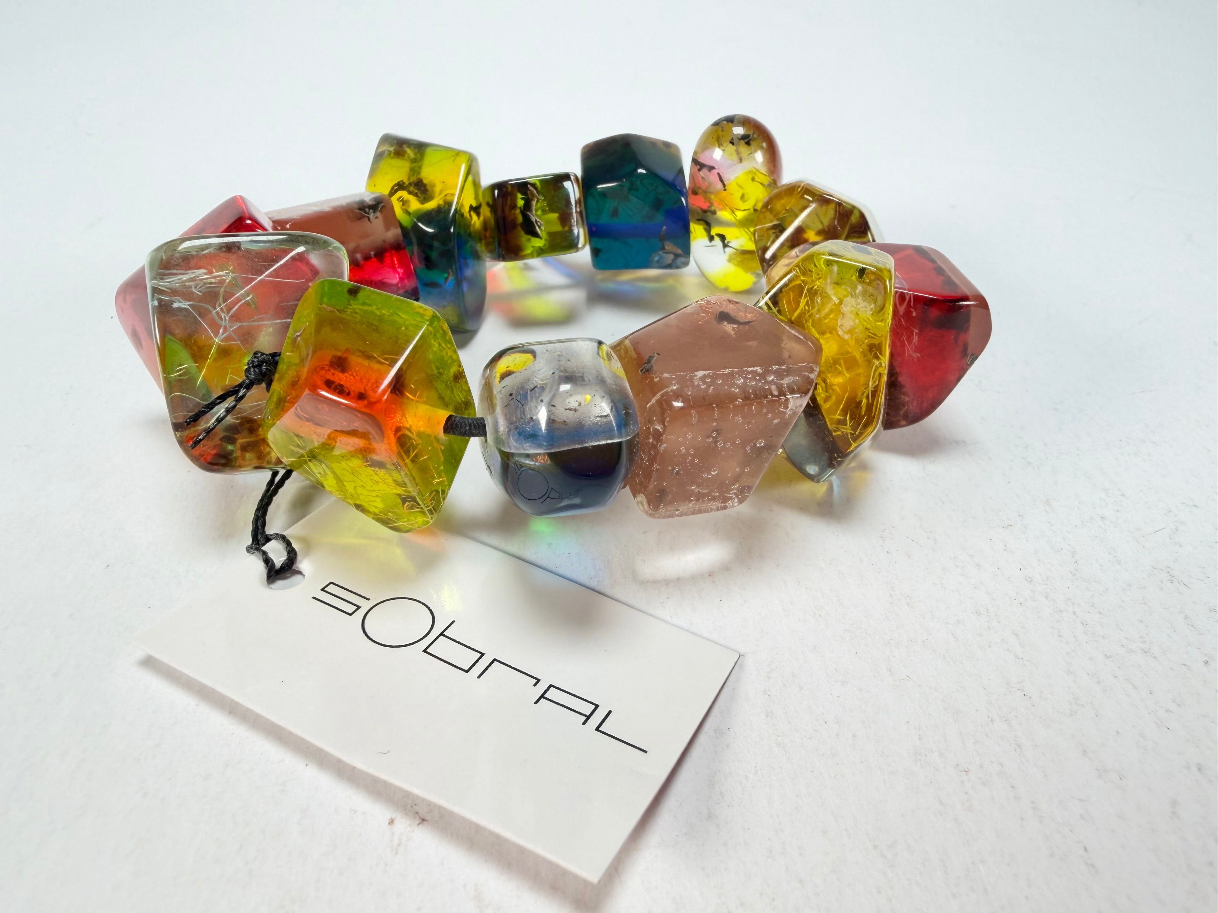 Sobral - Sobralita "Indian-ita" Studio Creation Elasticated Resin Bracelet ( 000000 )