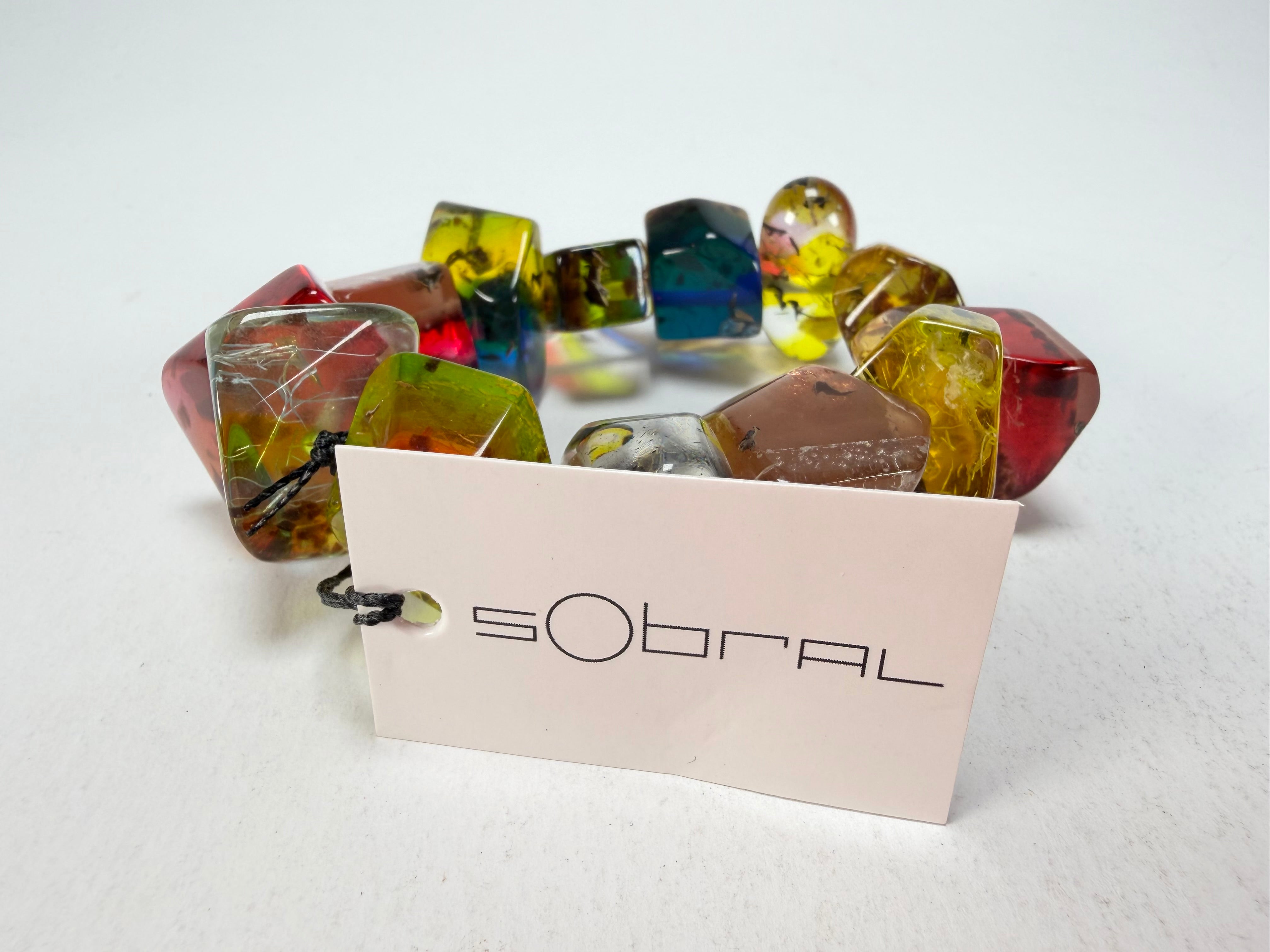 Sobral - Sobralita "Indian-ita" Studio Creation Elasticated Resin Bracelet ( 000000 )