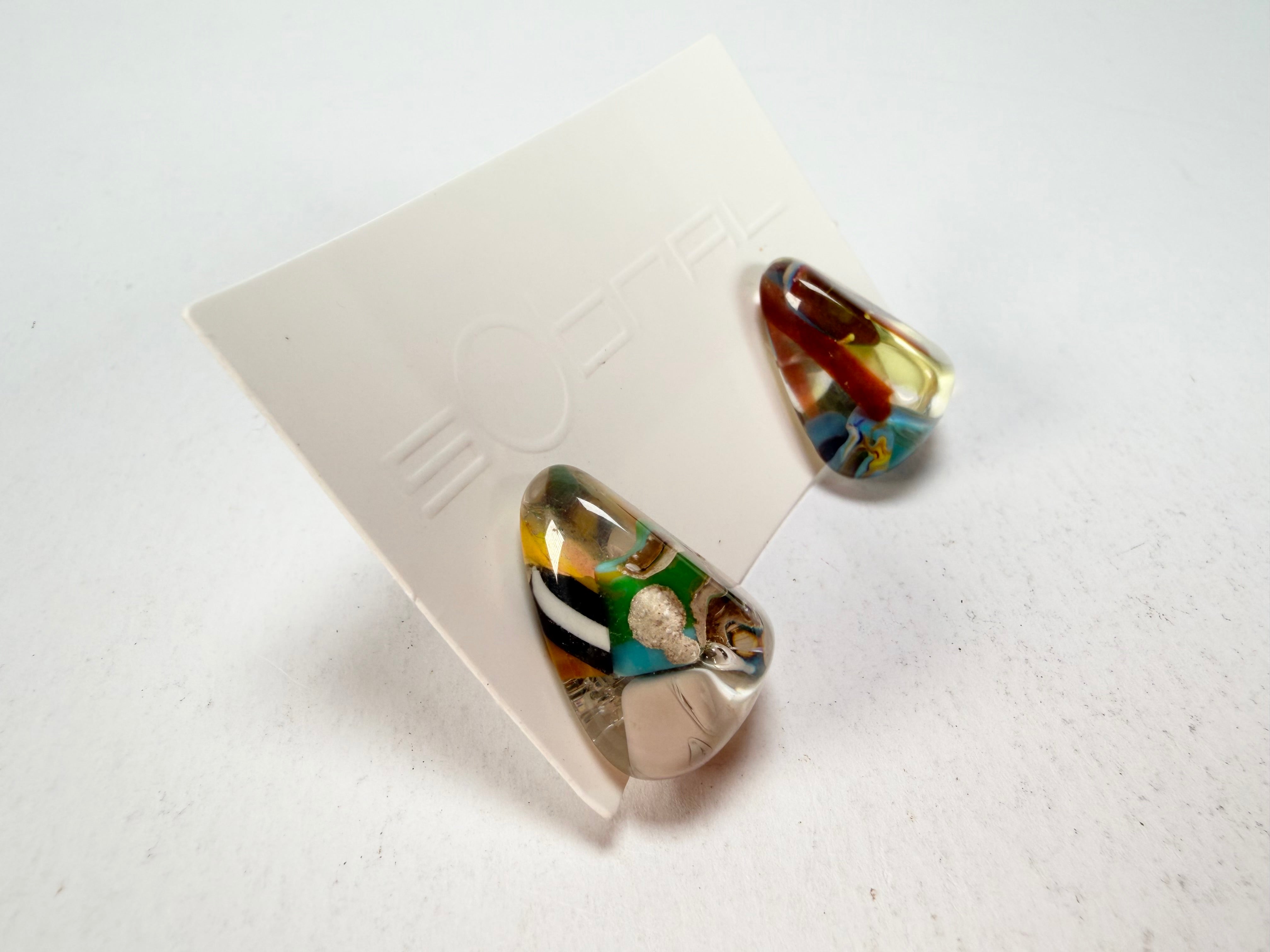 Sobral - Past Present "Pequeno Diamante" Resin Earrings ( 003600 )