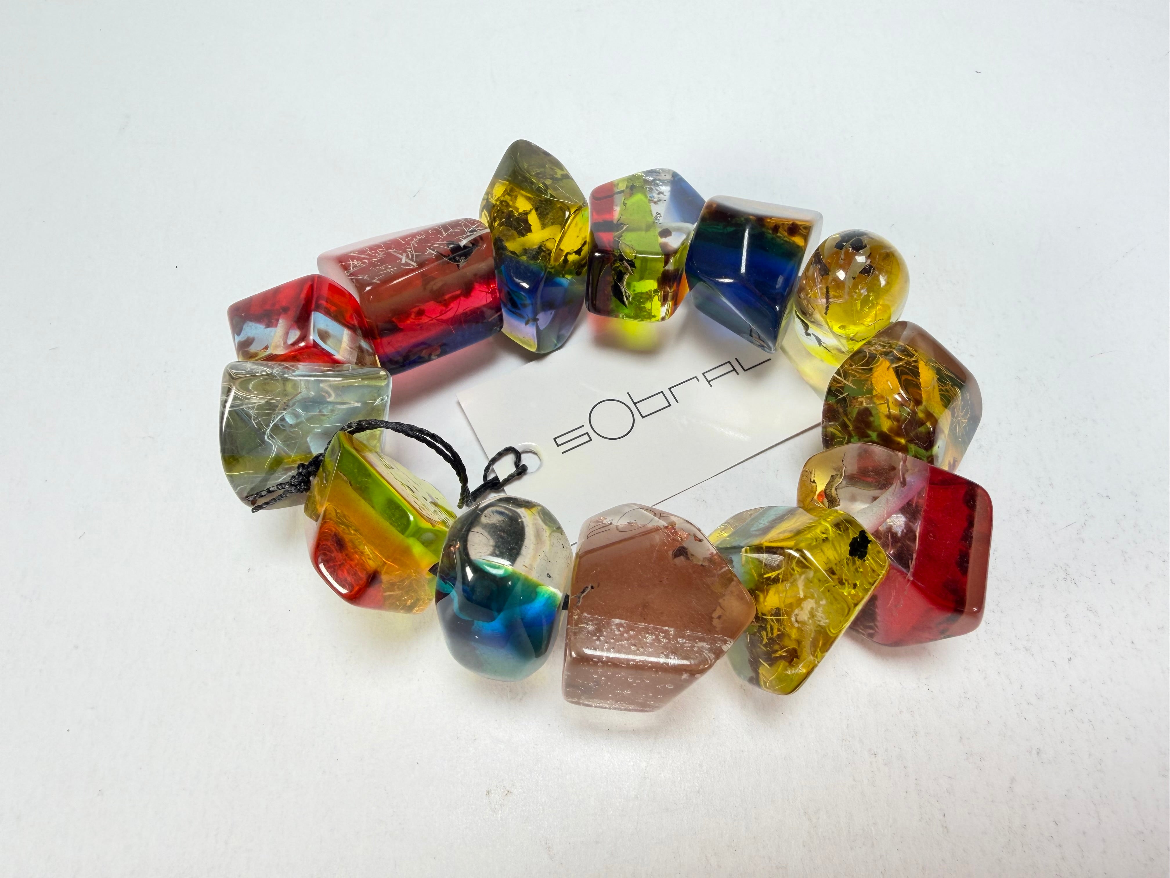 Sobral - Sobralita "Indian-ita" Studio Creation Elasticated Resin Bracelet ( 000000 )