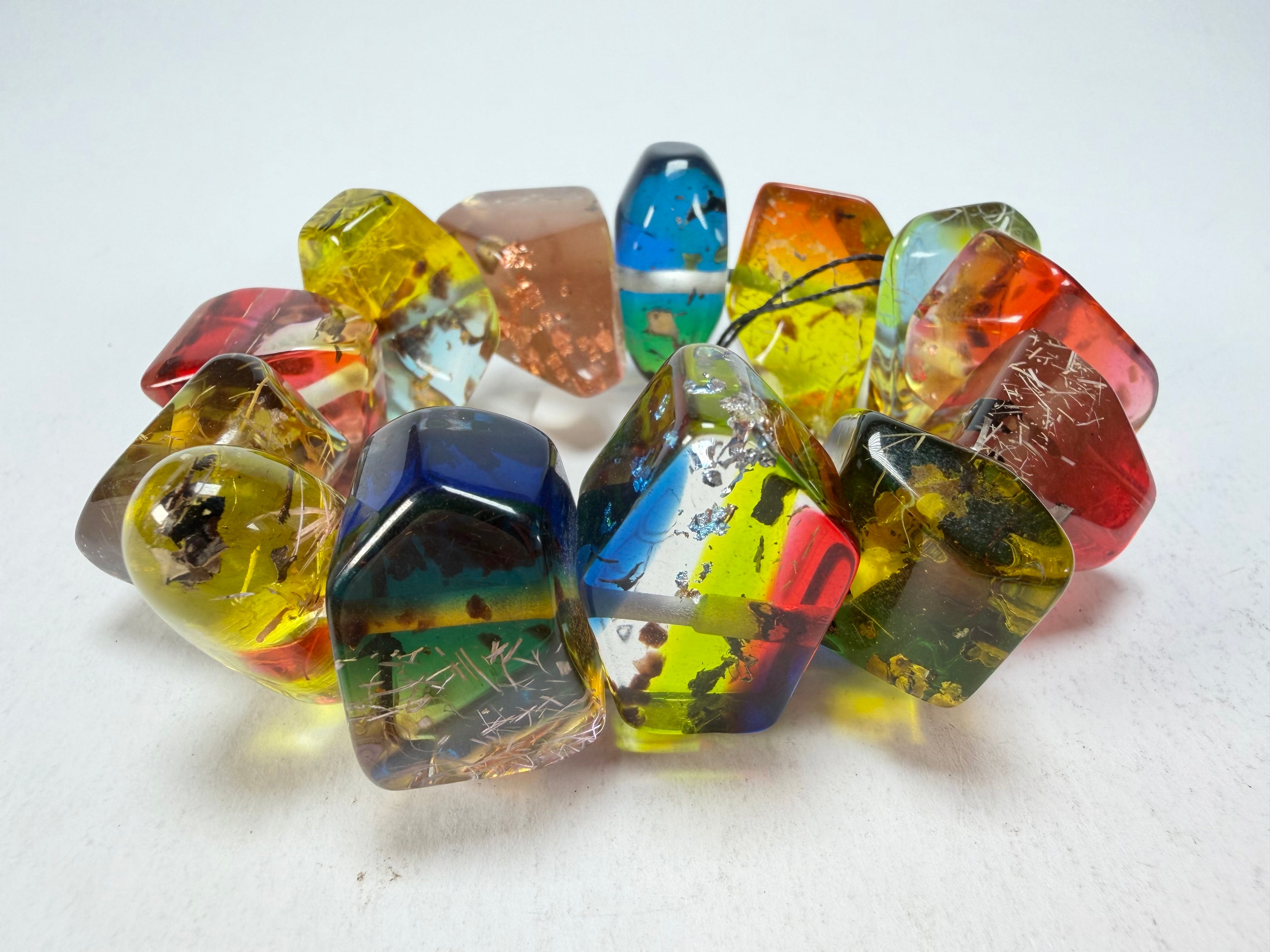 Sobral - Sobralita "Indian-ita" Studio Creation Elasticated Resin Bracelet ( 000000 )