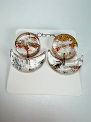 Sobral - Minas Gerais "Sombra" Resin Earrings ( 005036 )