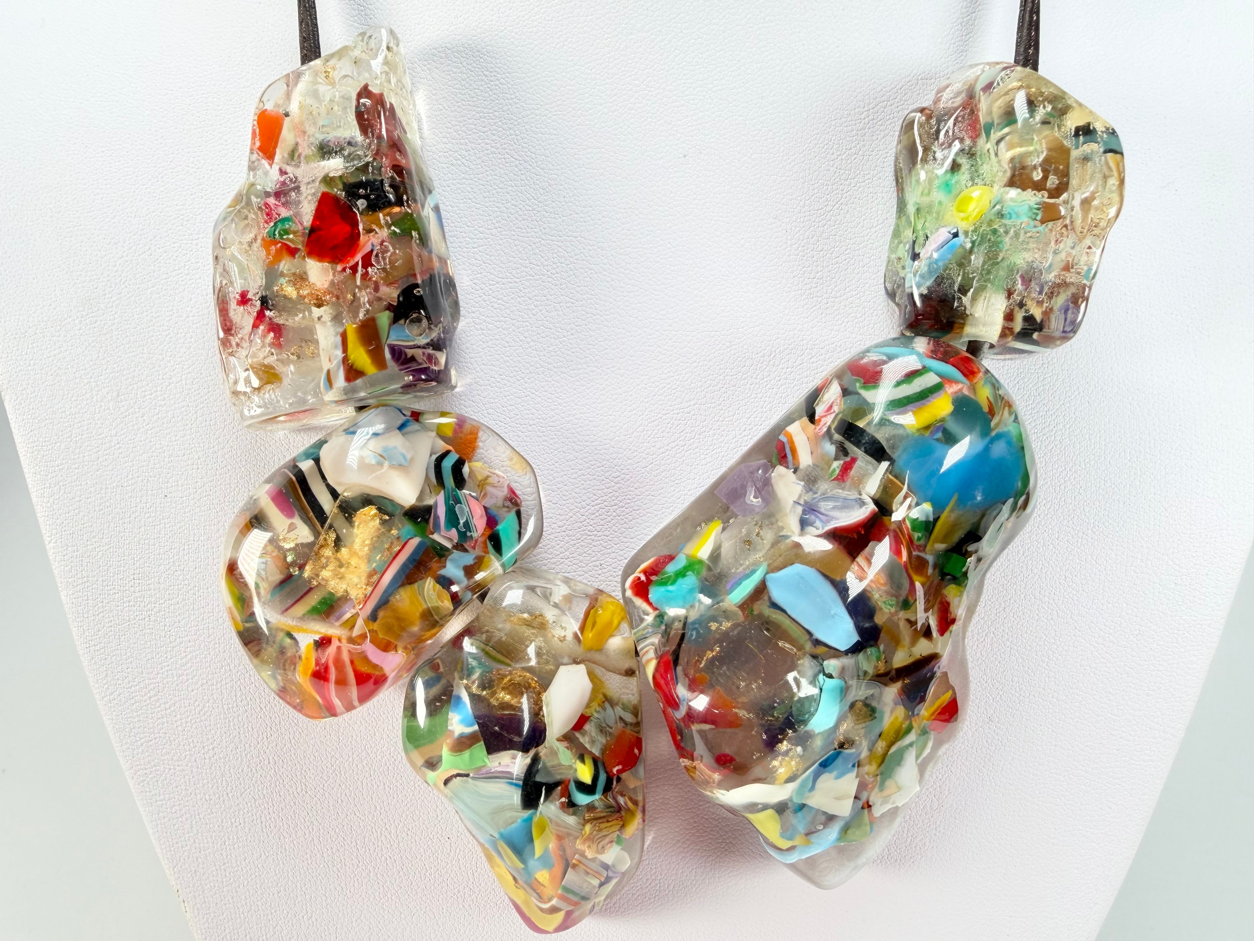 Sobral - Past Present "Clave" Studio Creation Resin Necklace ( 000000 )