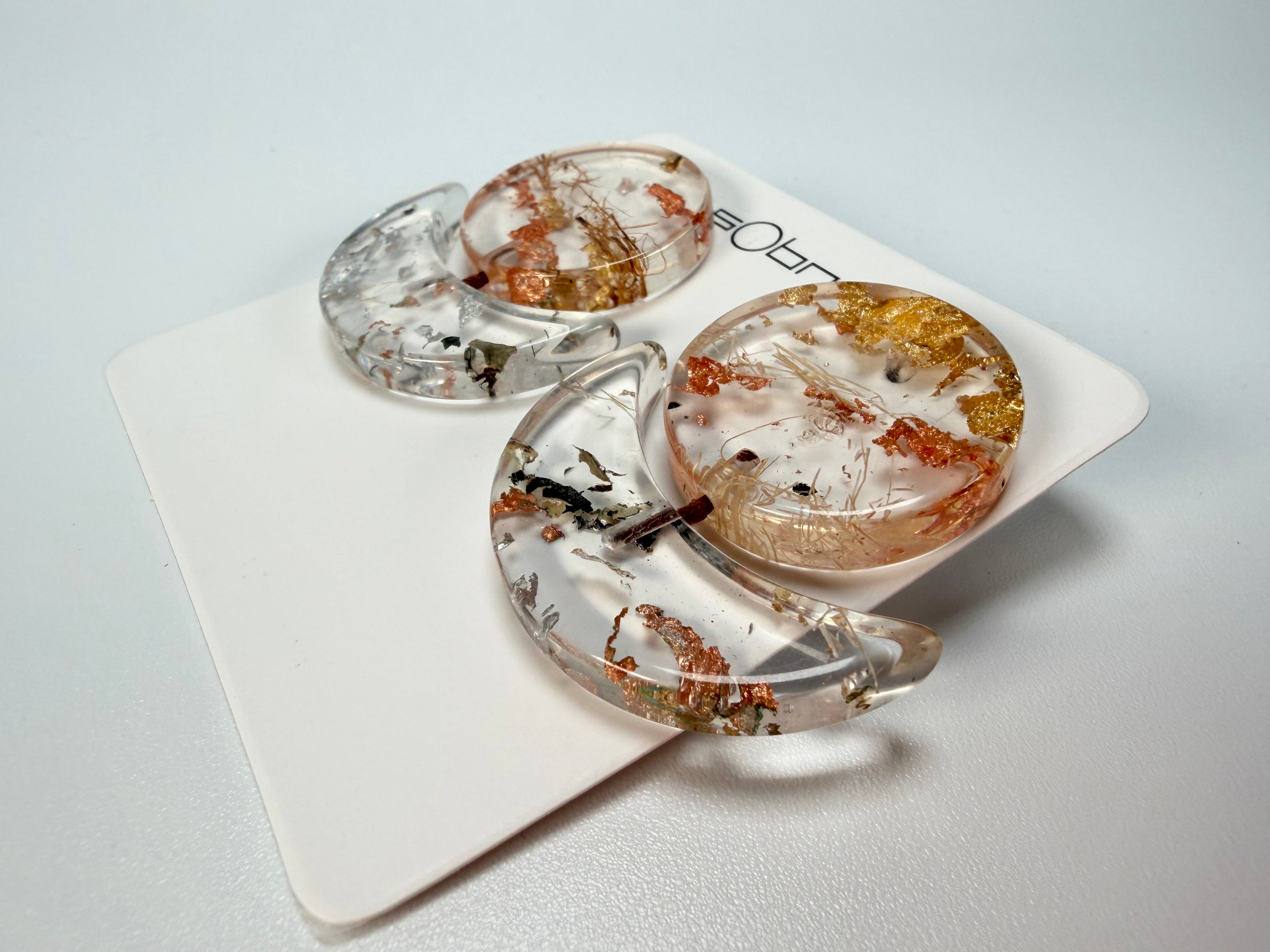 Sobral - Minas Gerais "Sombra" Resin Earrings ( 005036 )