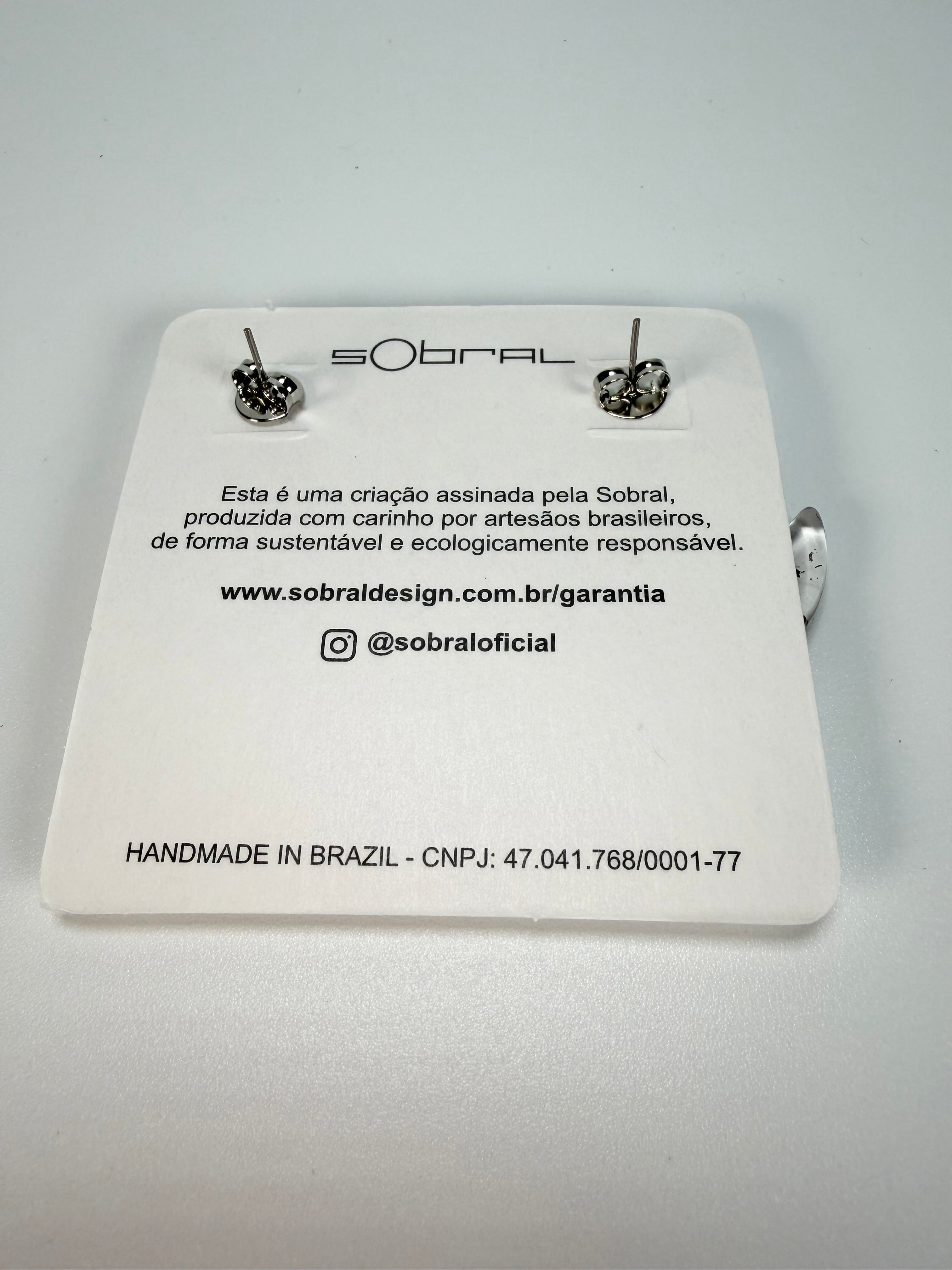 Sobral - Minas Gerais "Sombra" Resin Earrings ( 005036 )