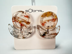 Sobral - Minas Gerais "Sombra" Resin Earrings ( 005036 )