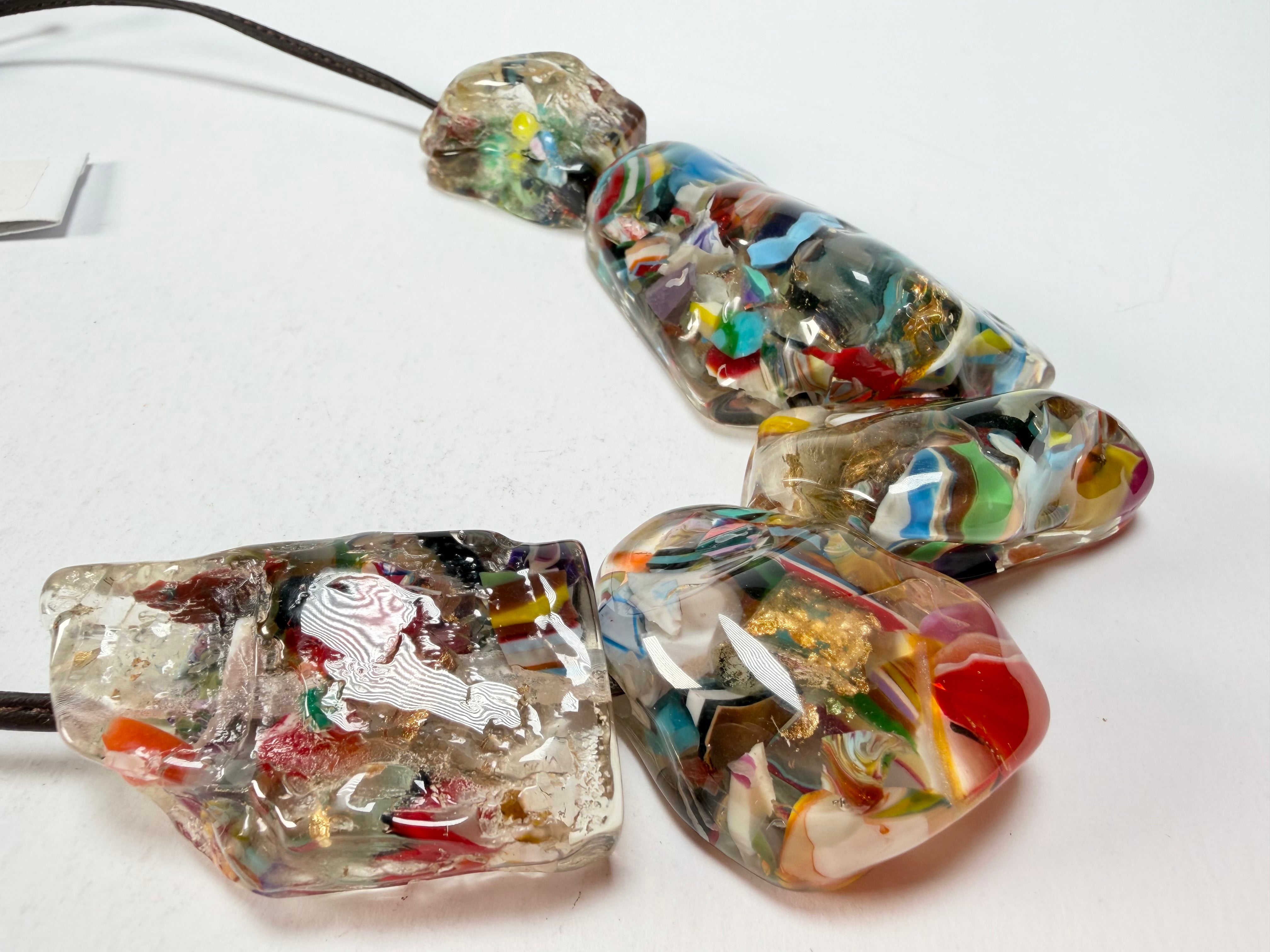 Sobral - Past Present "Clave" Studio Creation Resin Necklace ( 000000 )