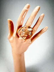 Sobral - Metalique "Bead" Resin Ring ( 004764 ) - Size UK P / US 7.5