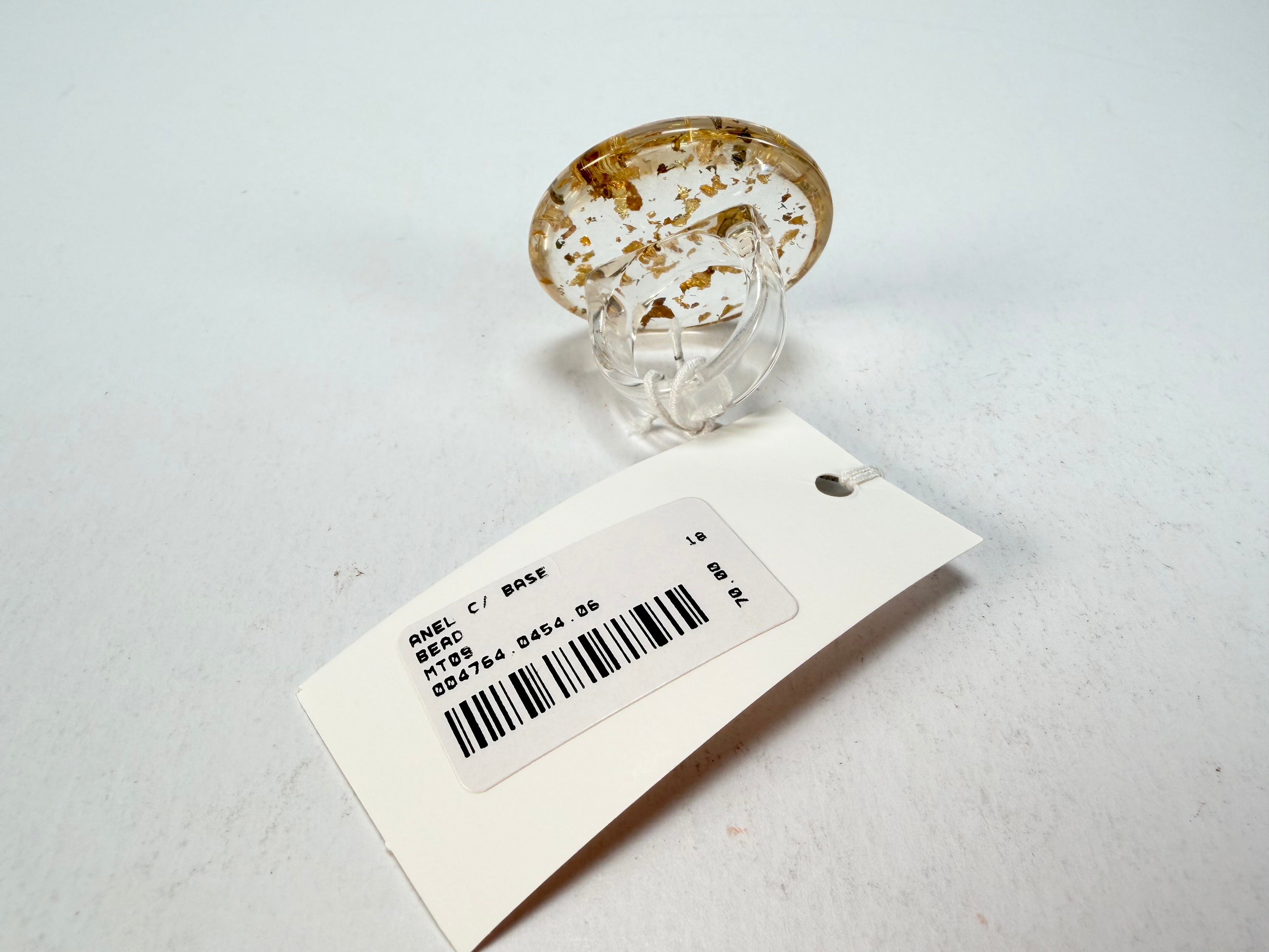 Sobral - Metalique "Bead" Resin Ring ( 004764 ) - Size UK P / US 7.5