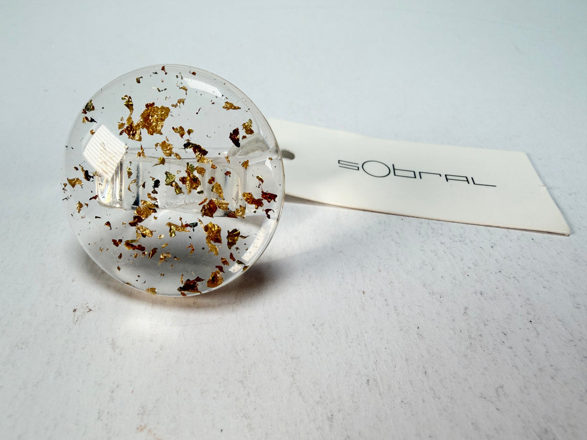 Sobral - Metalique "Bead" Resin Ring ( 004764 ) - Size UK S / US 9