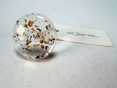 Sobral - Metalique "Bead" Resin Ring ( 004764 ) - Size UK S / US 9