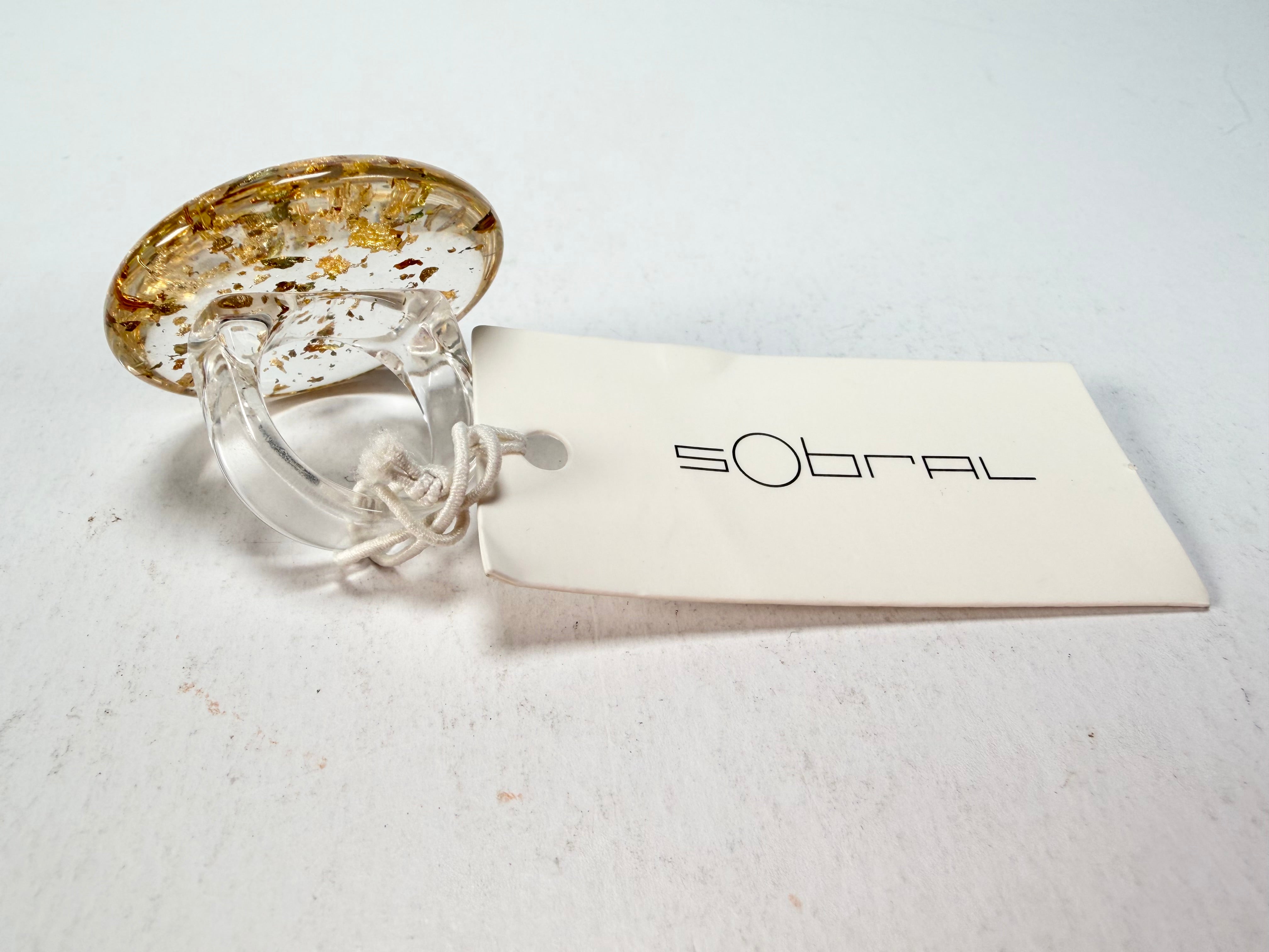 Sobral - Metalique "Bead" Resin Ring ( 004764 ) - Size UK S / US 9