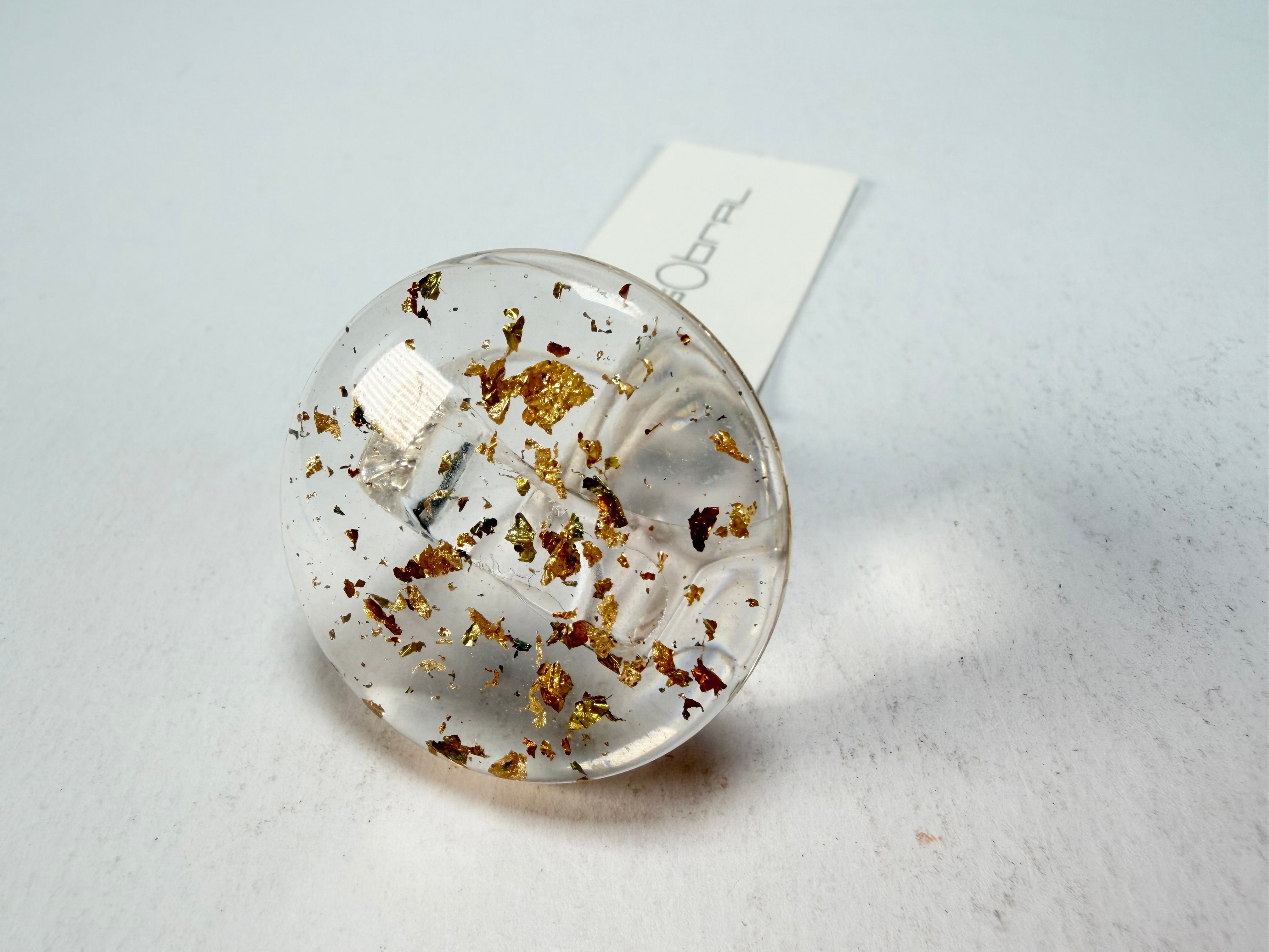 Sobral - Metalique "Bead" Resin Ring ( 004764 ) - Size UK S / US 9