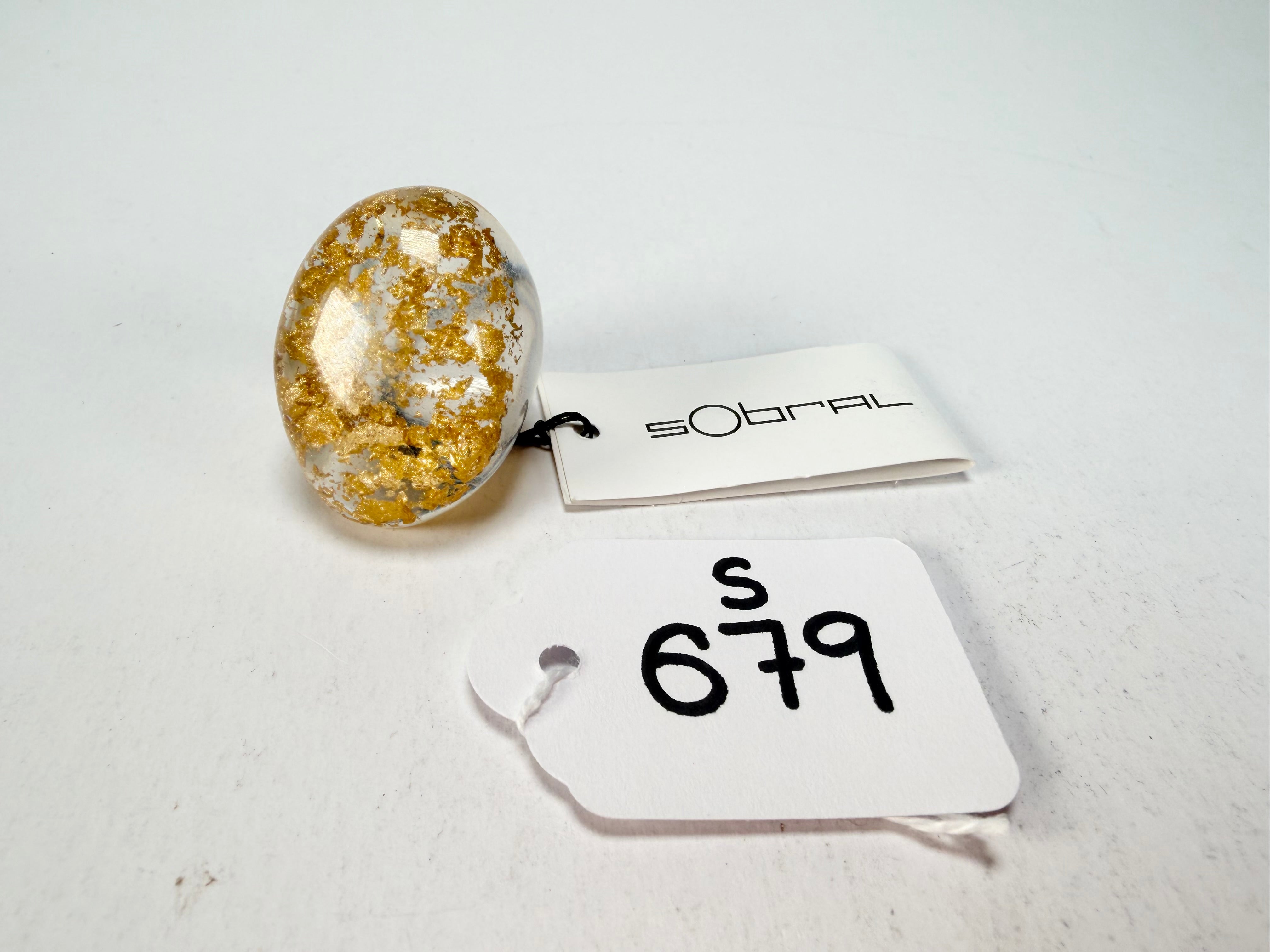 Sobral - Metalique "Super" Resin Ring ( 004337 ) - Size UK O / US 7