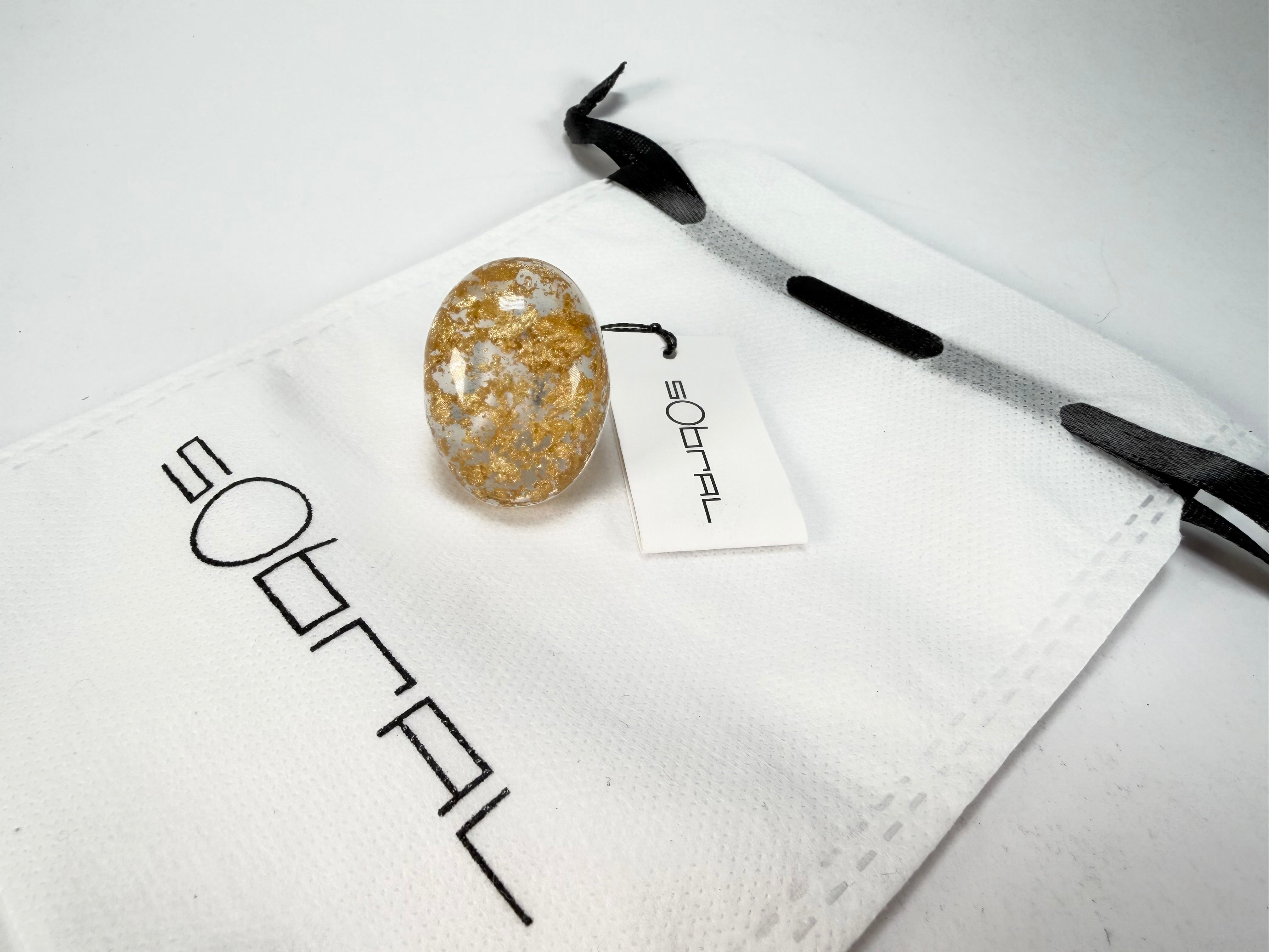 Sobral - Metalique "Super" Resin Ring ( 004337 ) - Size UK O / US 7