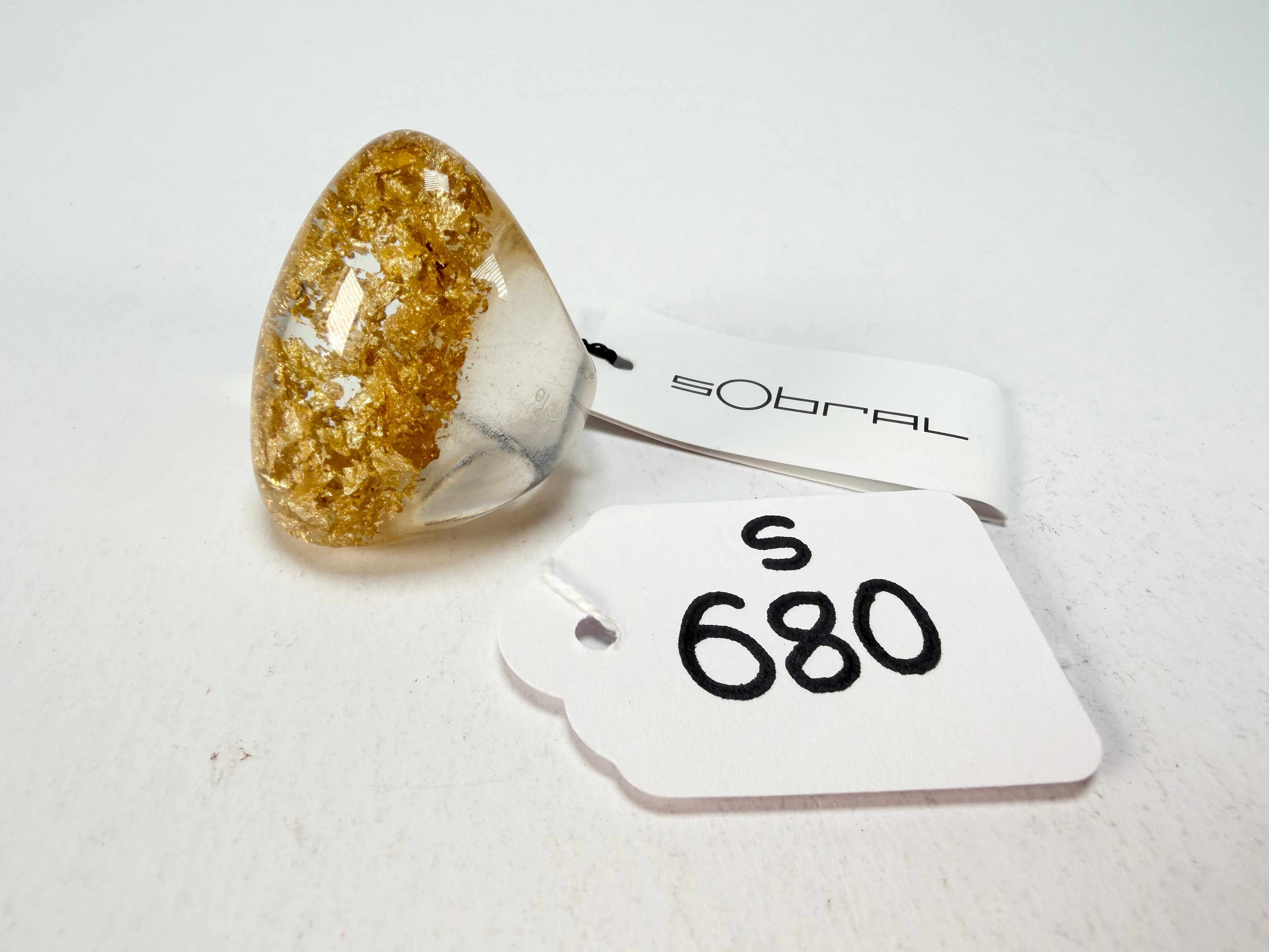 Sobral - Metalique "Super" Resin Ring ( 004337 ) - Size UK P / US 7.5
