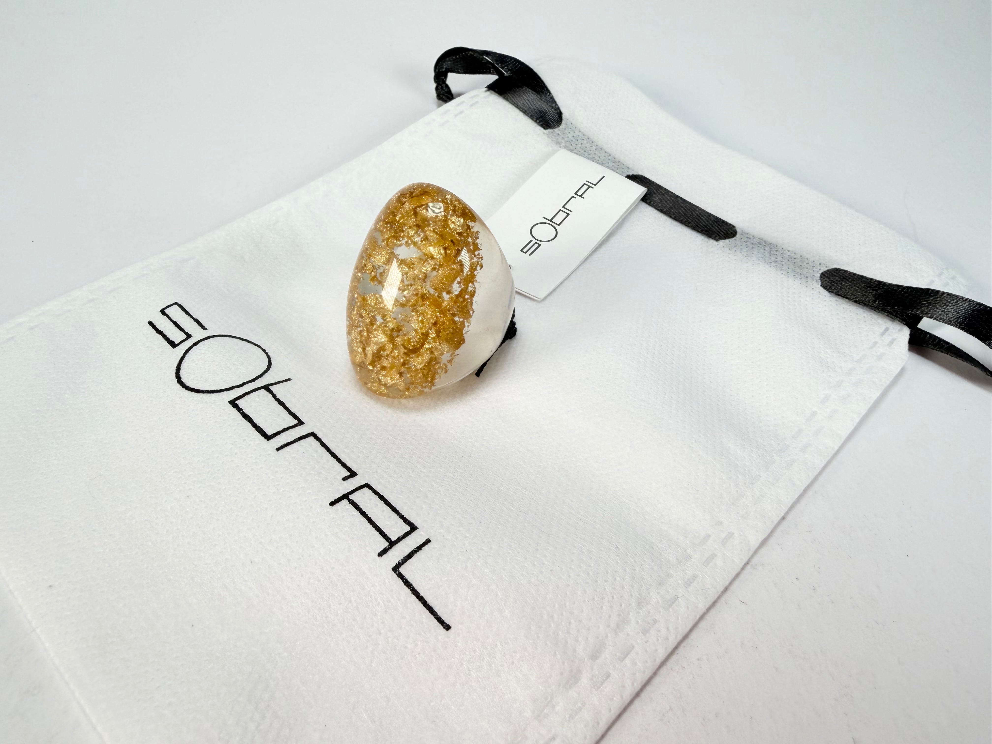 Sobral - Metalique "Super" Resin Ring ( 004337 ) - Size UK P / US 7.5