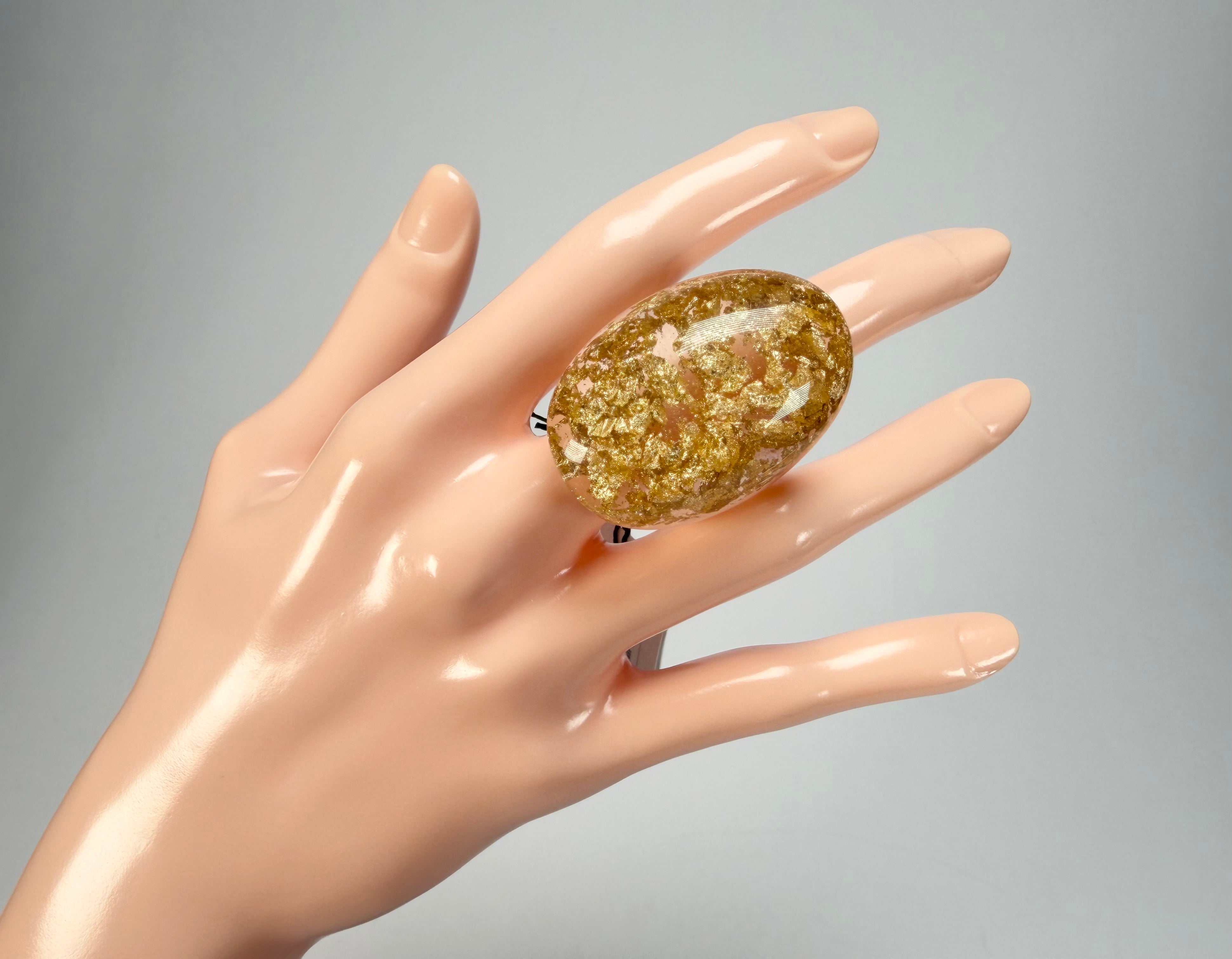 Sobral - Metalique "Super" Resin Ring ( 004337 ) - Size UK P / US 7.5