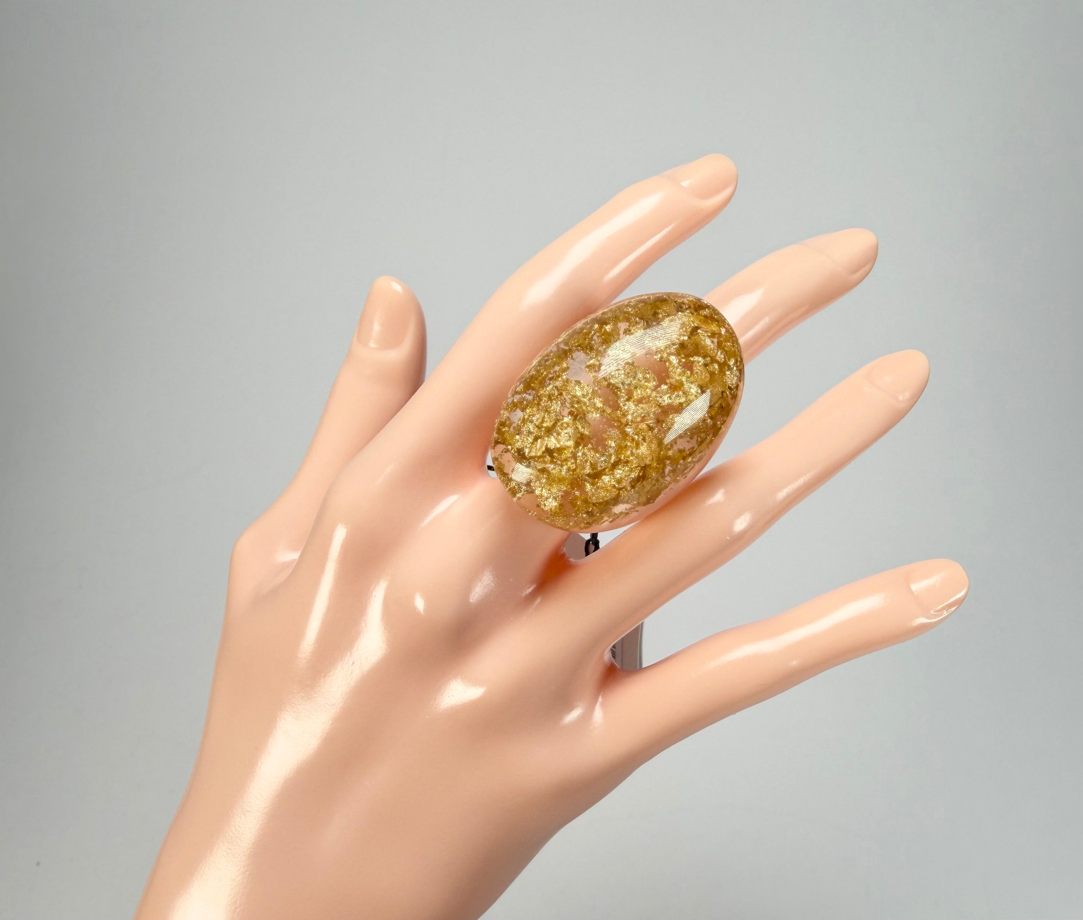 Sobral - Metalique "Super" Resin Ring ( 004337 ) - Size UK P / US 7.5