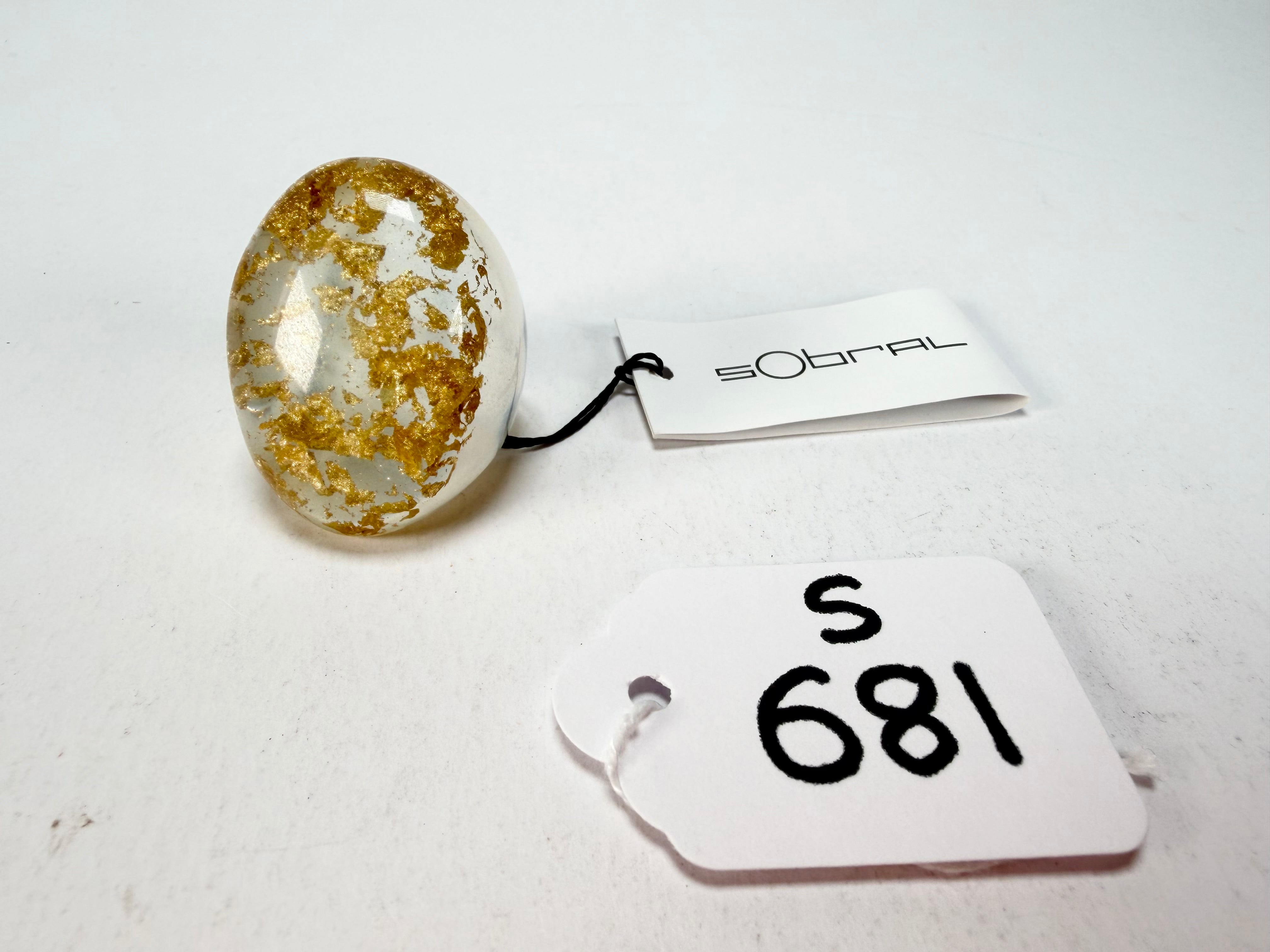 Sobral - Metalique "Super" Resin Ring ( 004337 ) - Size UK S / US 9
