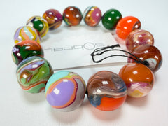 Sobral - Planets "Orbitalis" Pollock Elasticated Resin Bracelet ( 005454 )