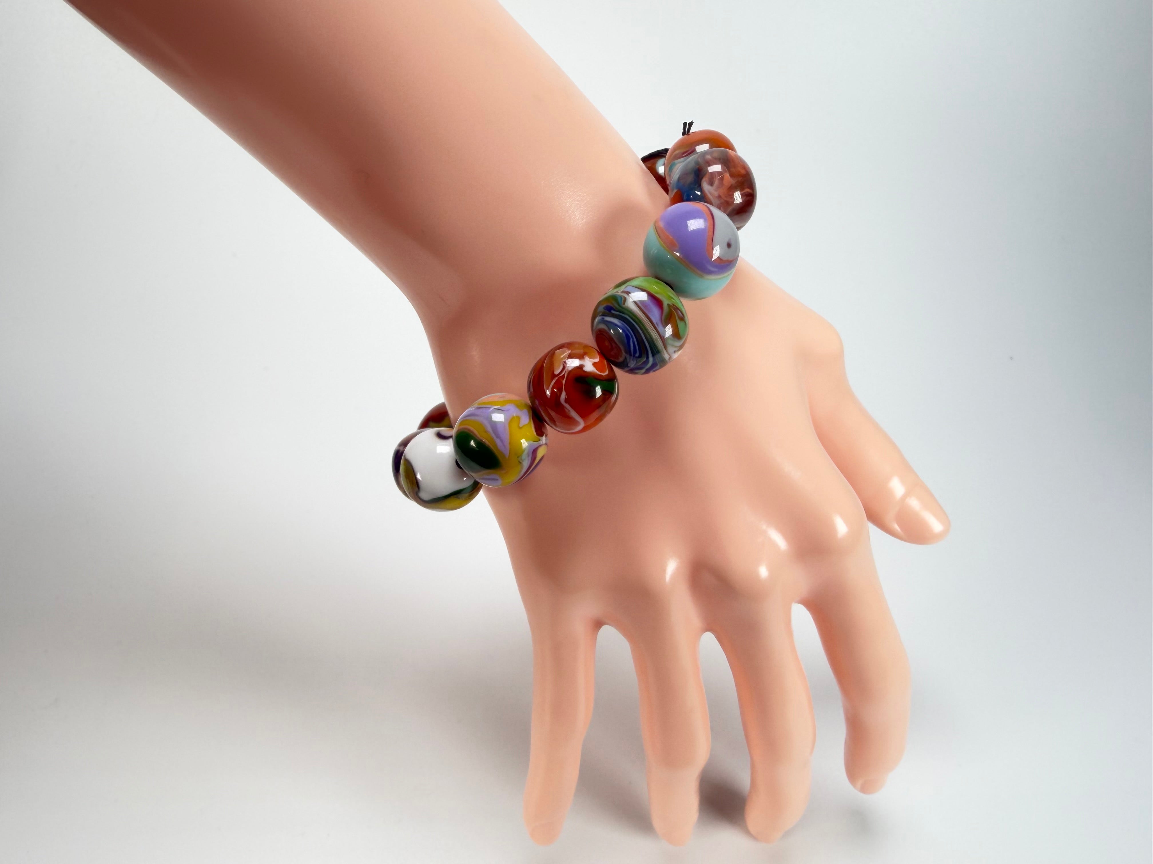Sobral - Planets "Orbitalis" Pollock Elasticated Resin Bracelet ( 005454 )
