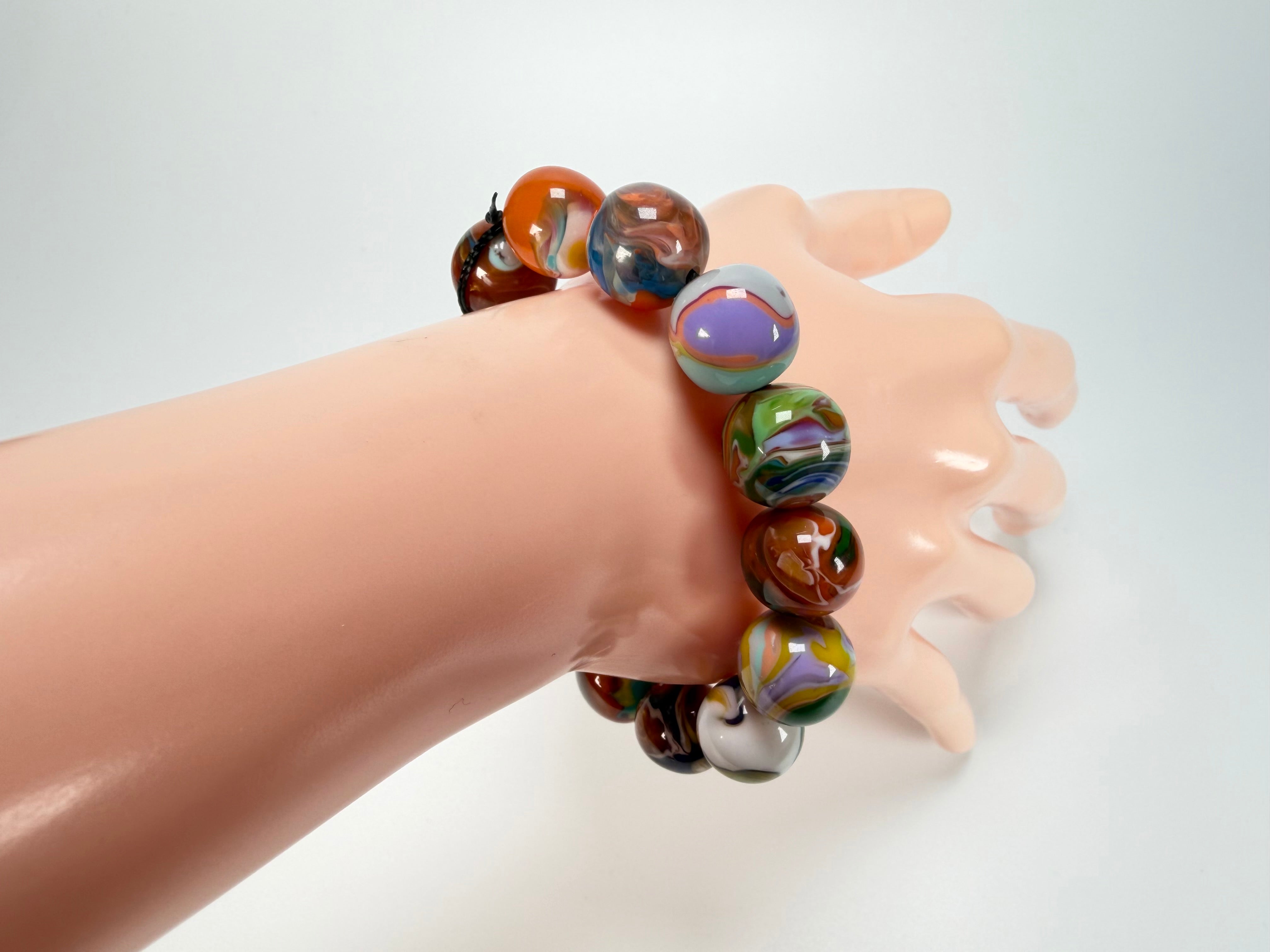 Sobral - Planets "Orbitalis" Pollock Elasticated Resin Bracelet ( 005454 )