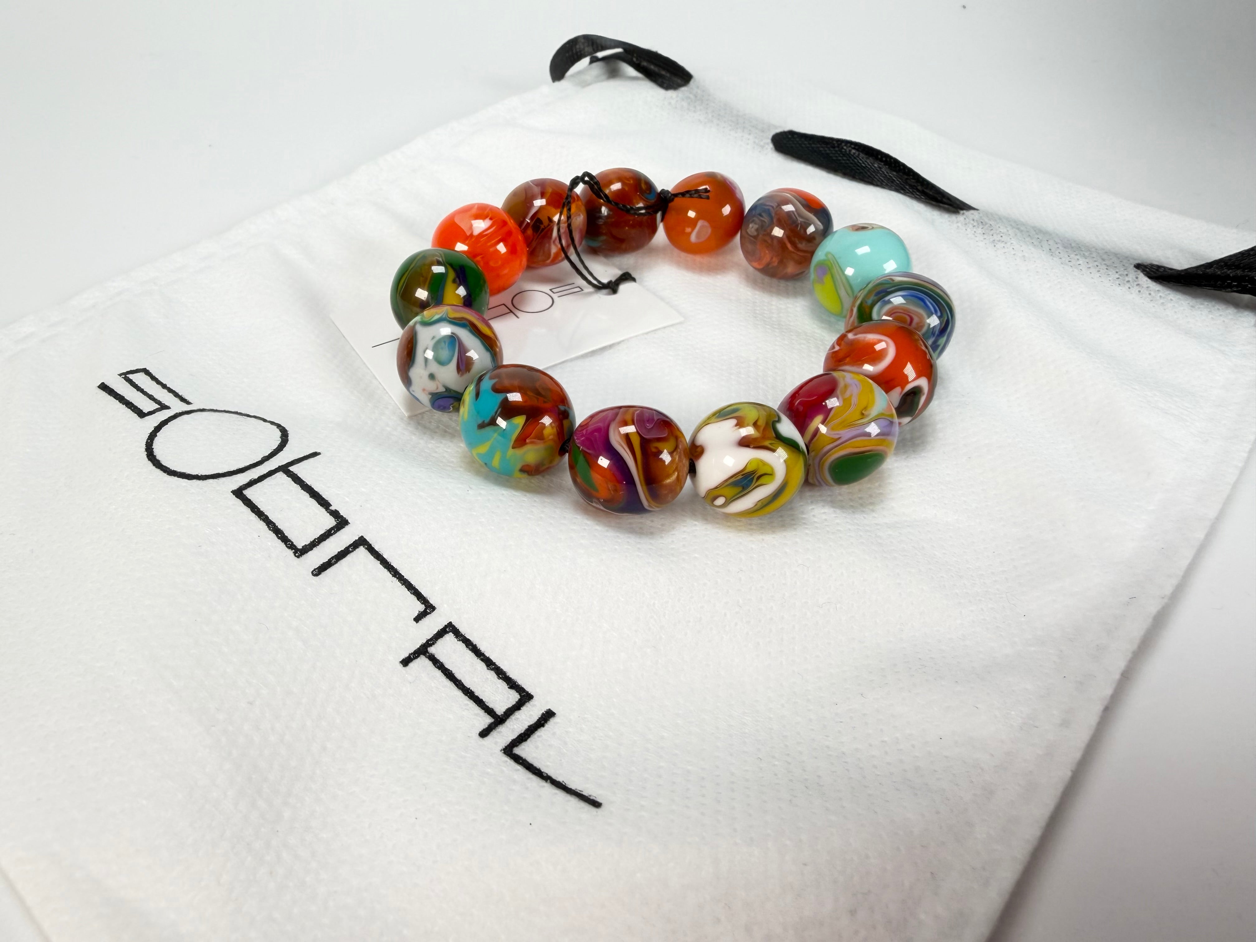Sobral - Planets "Orbitalis" Pollock Elasticated Resin Bracelet ( 005454 )