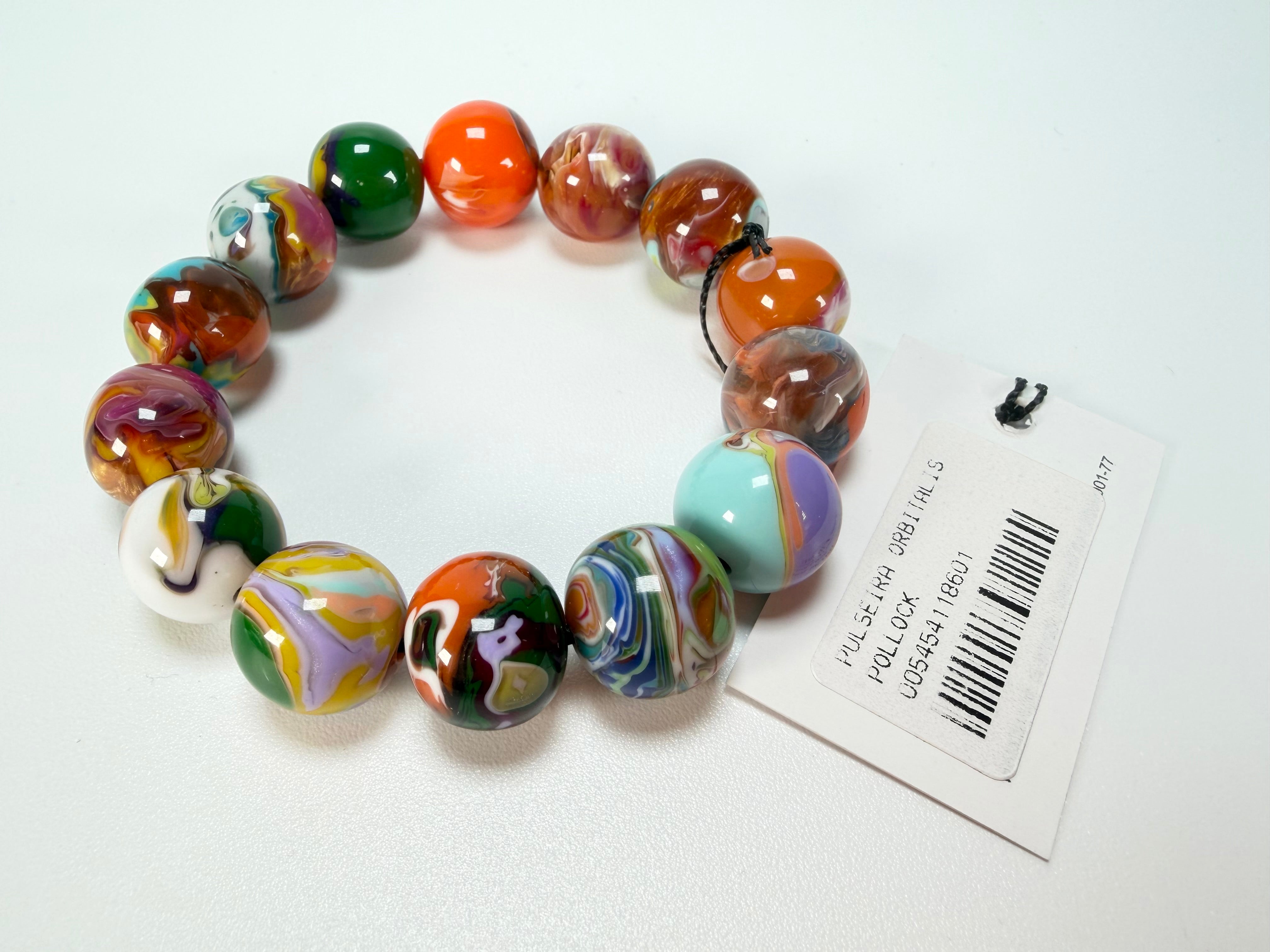 Sobral - Planets "Orbitalis" Pollock Elasticated Resin Bracelet ( 005454 )