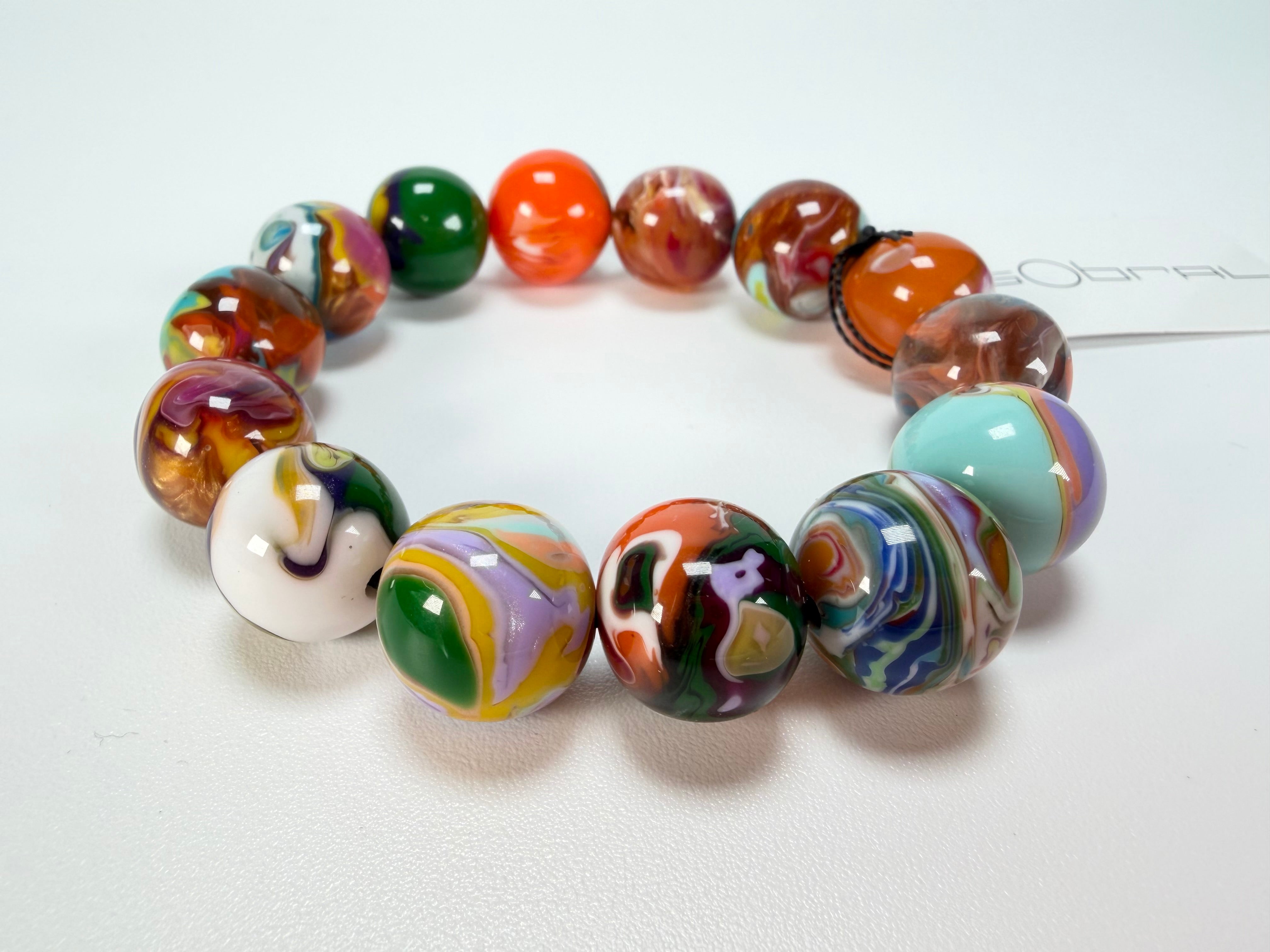 Sobral - Planets "Orbitalis" Pollock Elasticated Resin Bracelet ( 005454 )