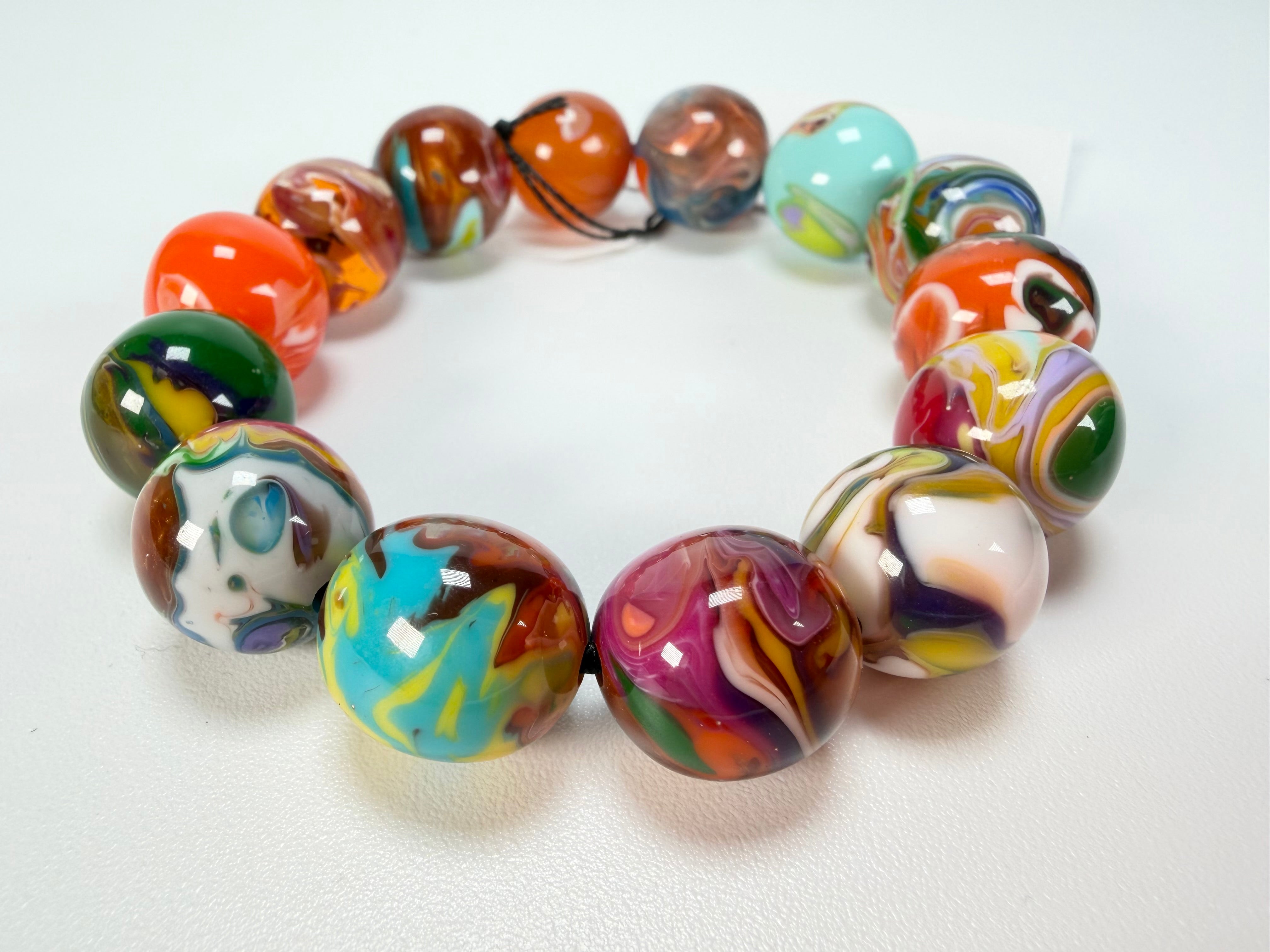 Sobral - Planets "Orbitalis" Pollock Elasticated Resin Bracelet ( 005454 )