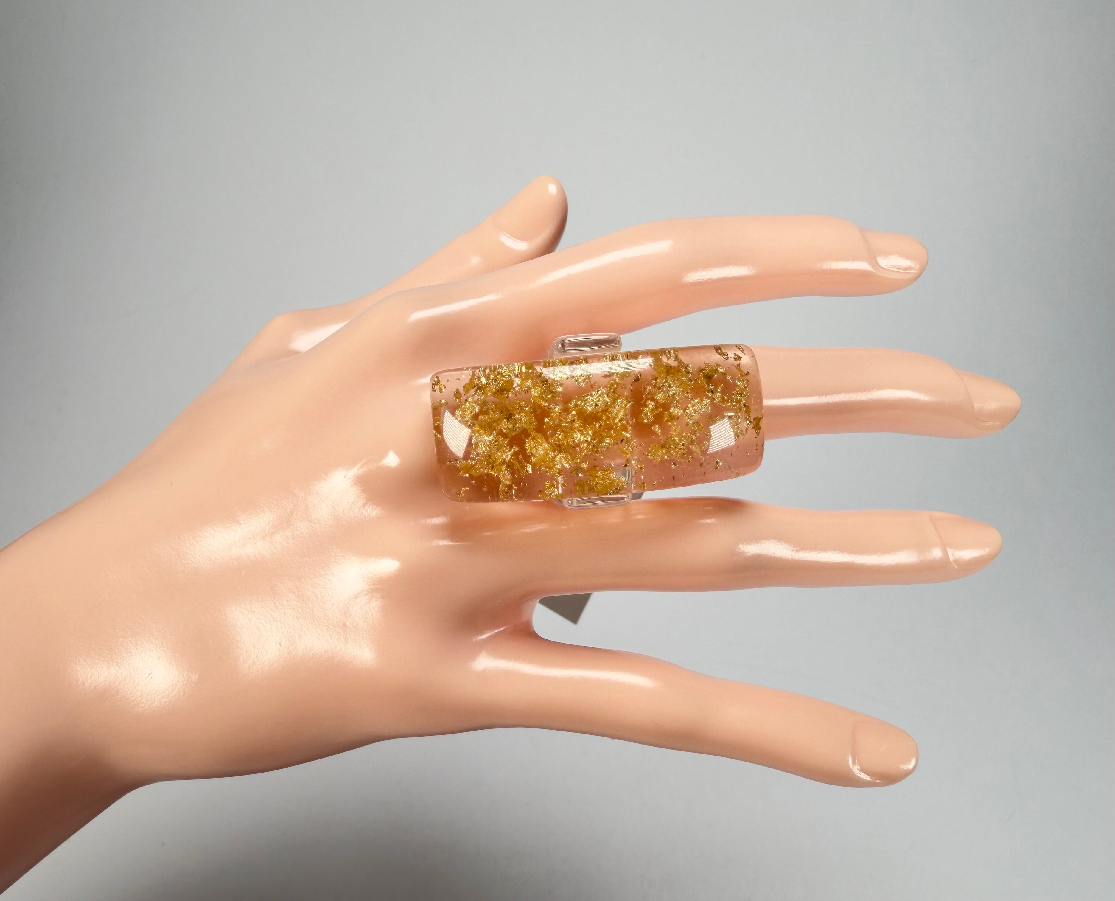 Sobral - Metalique "Sandra" Resin Ring ( 004769 ) - Size UK O / US 7