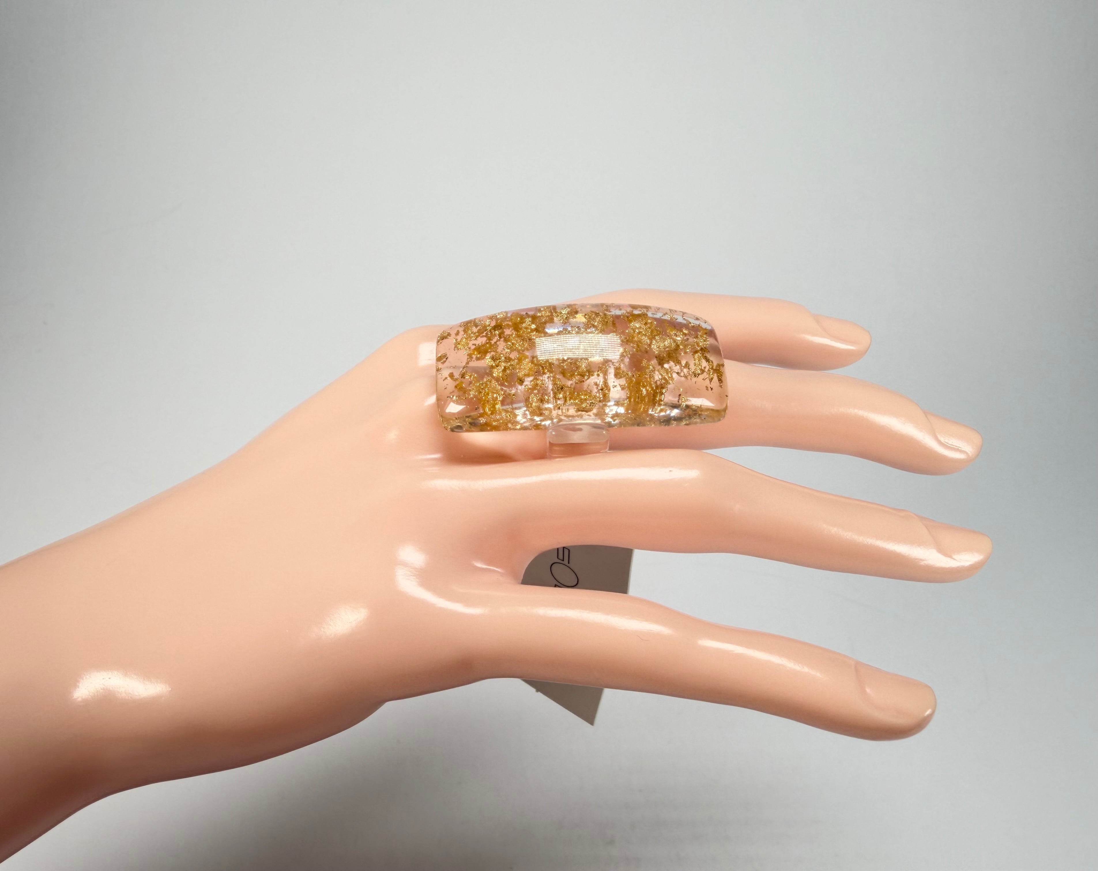 Sobral - Metalique "Sandra" Resin Ring ( 004769 ) - Size UK O / US 7