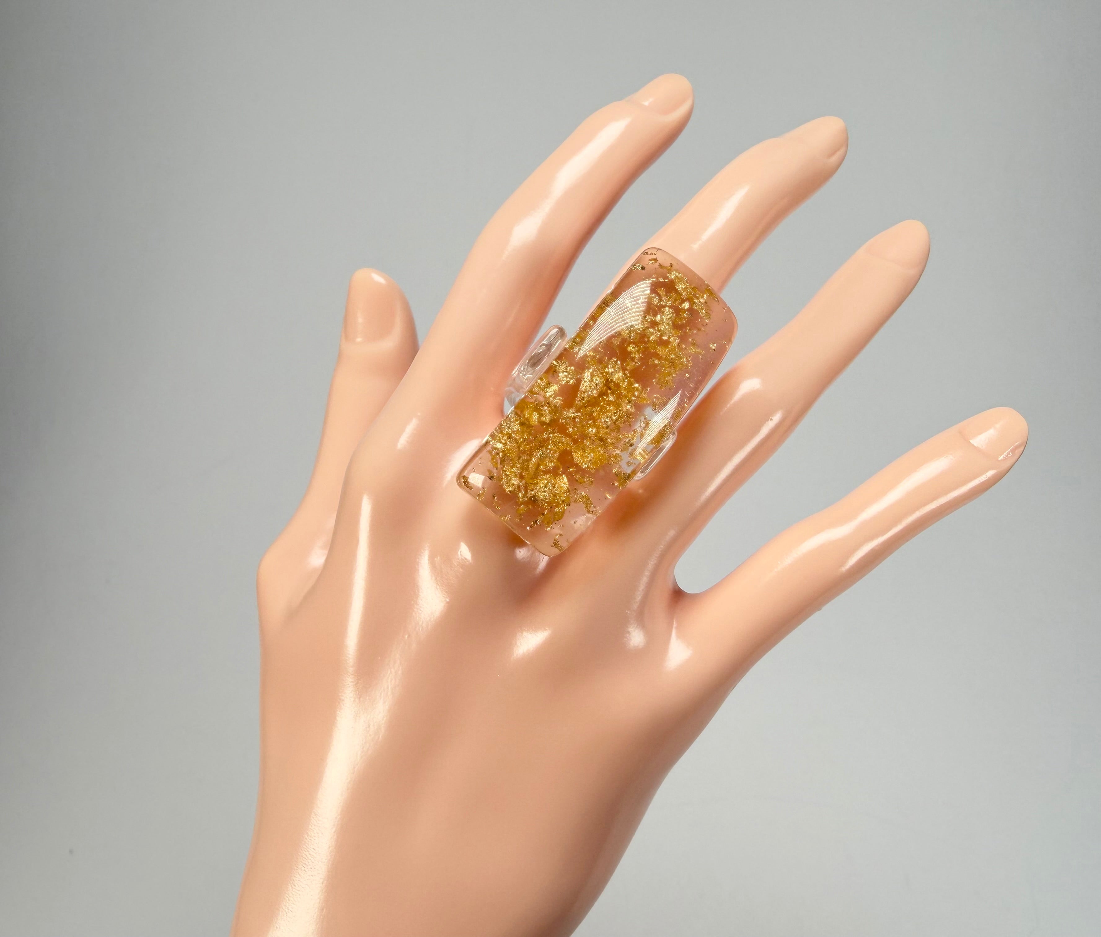 Sobral - Metalique "Sandra" Resin Ring ( 004769 ) - Size UK O / US 7