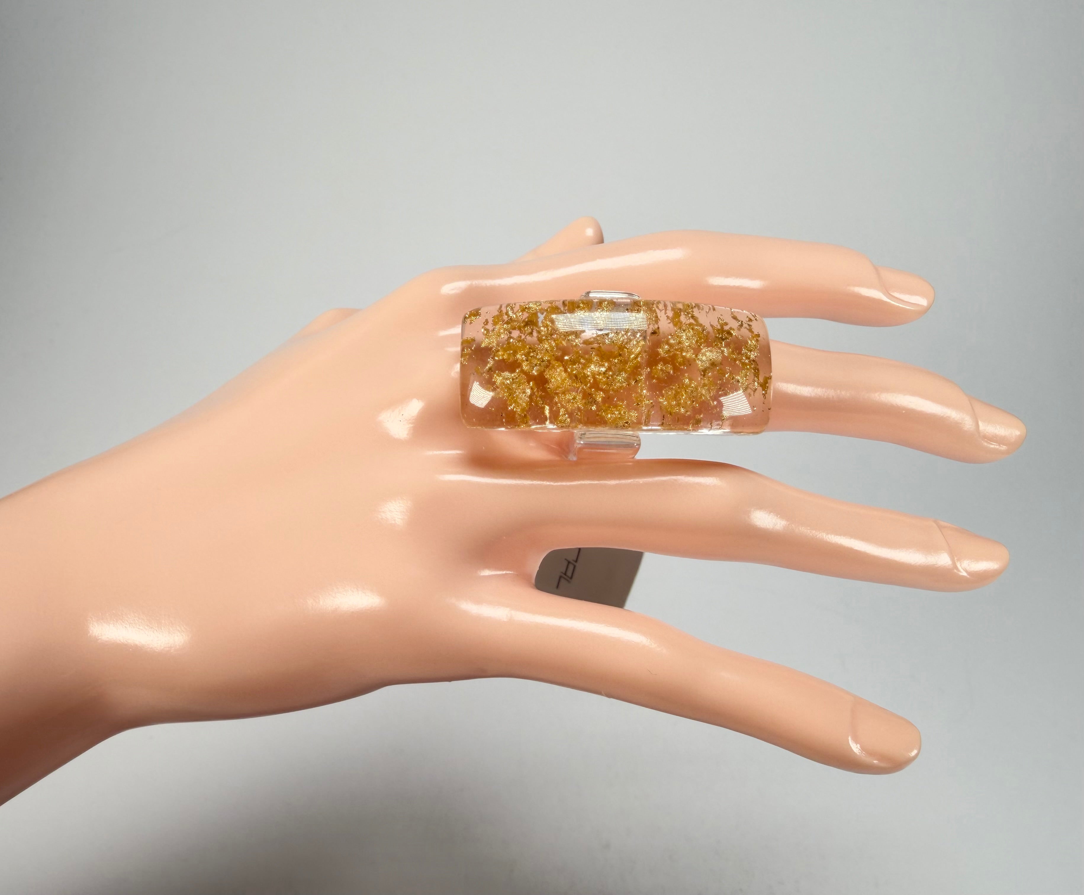 Sobral - Metalique "Sandra" Resin Ring ( 004769 ) - Size UK O / US 7