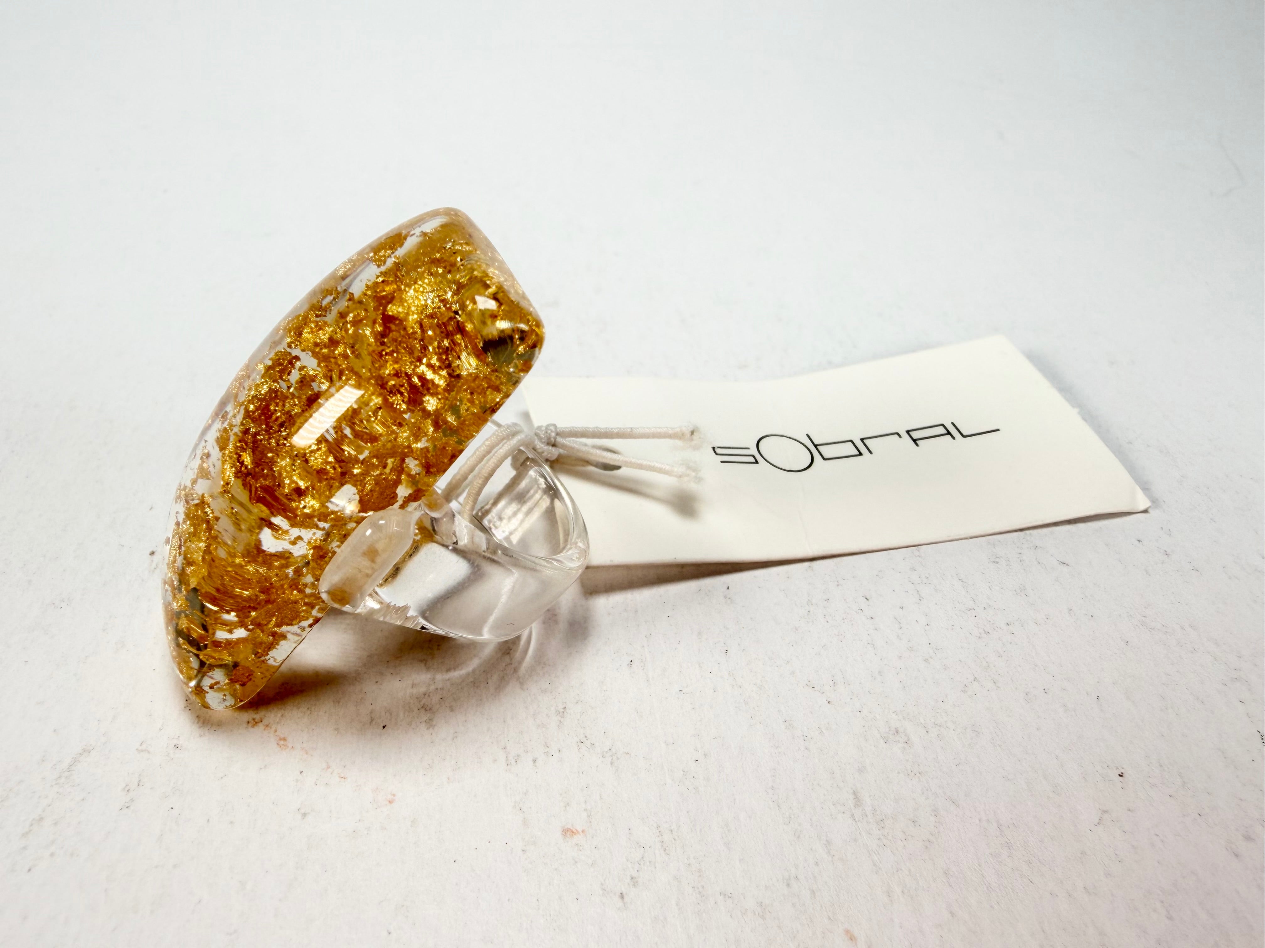 Sobral - Metalique "Sandra" Resin Ring ( 004769 ) - Size UK O / US 7