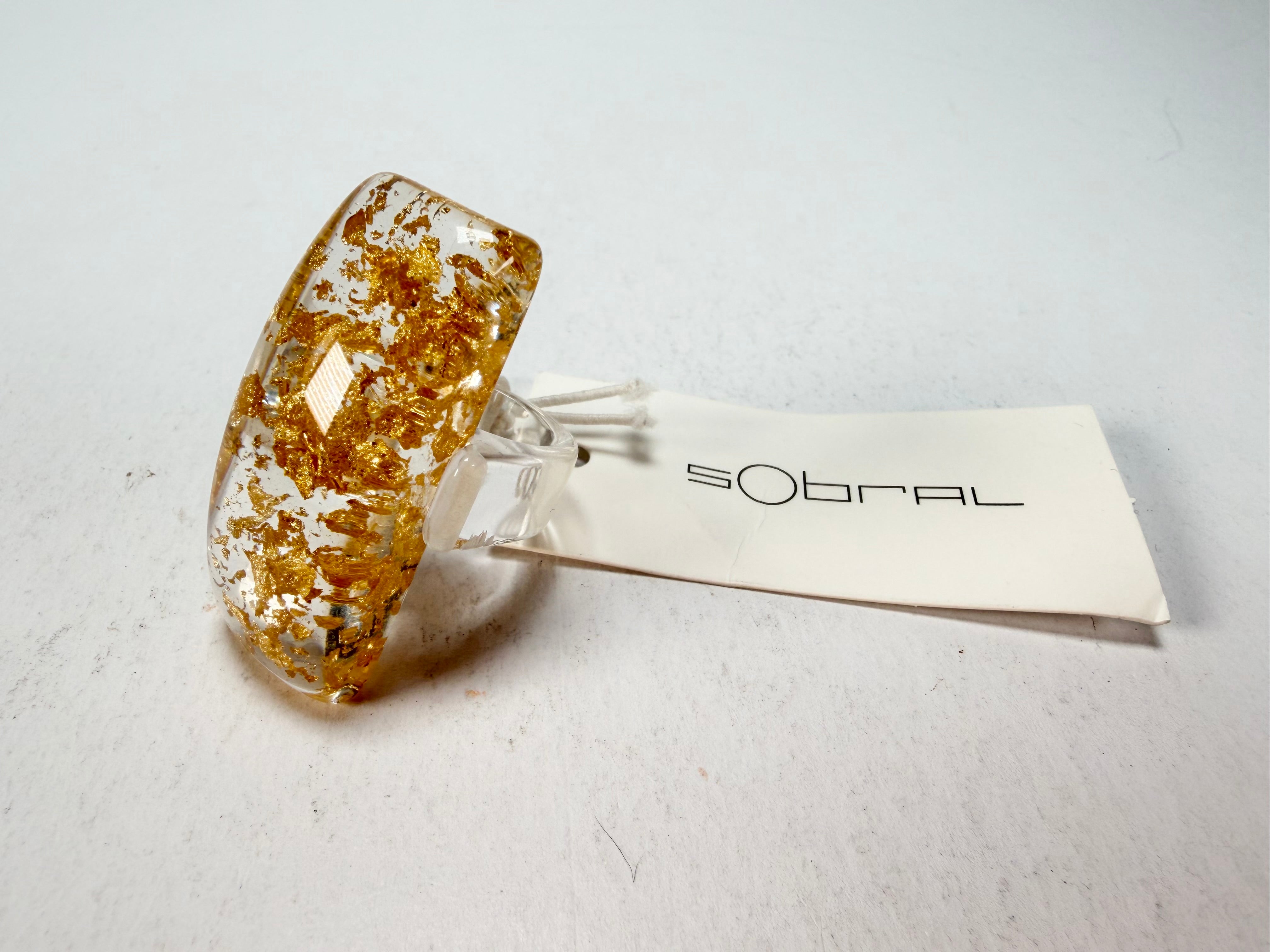 Sobral - Metalique "Sandra" Resin Ring ( 004769 ) - Size UK O / US 7