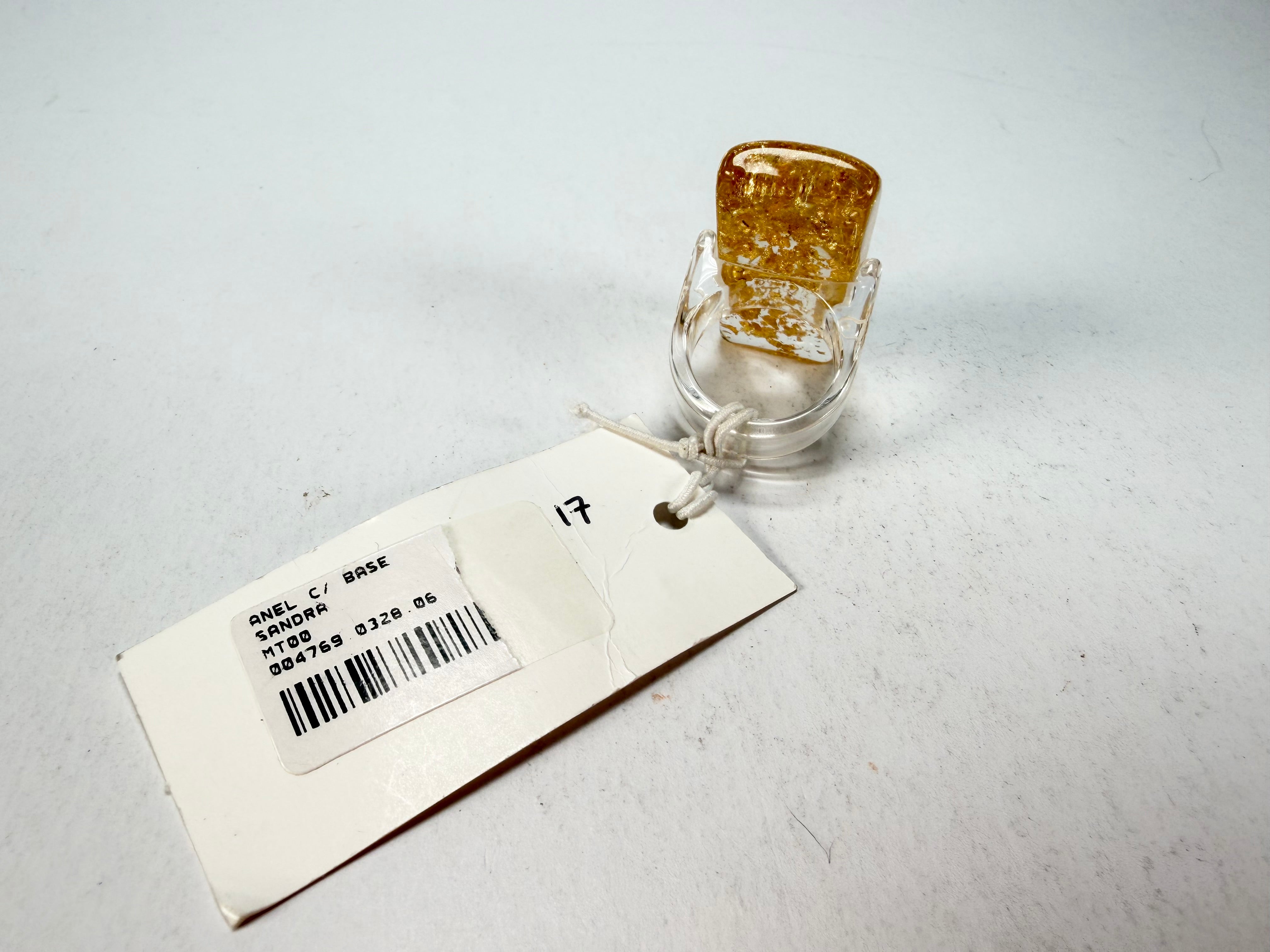 Sobral - Metalique "Sandra" Resin Ring ( 004769 ) - Size UK O / US 7