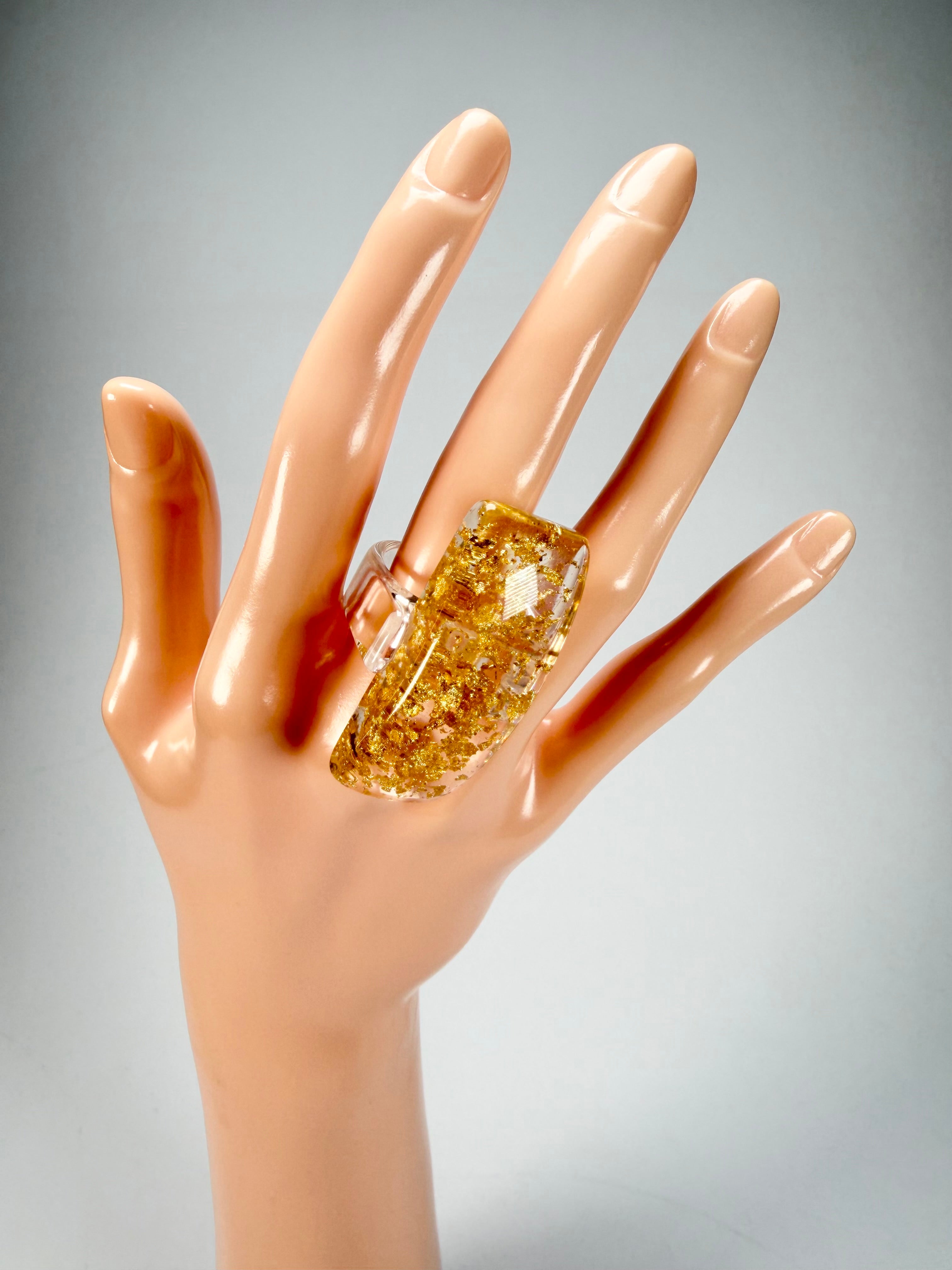 Sobral - Metalique "Sandra" Resin Ring ( 004769 ) - Size UK O / US 7